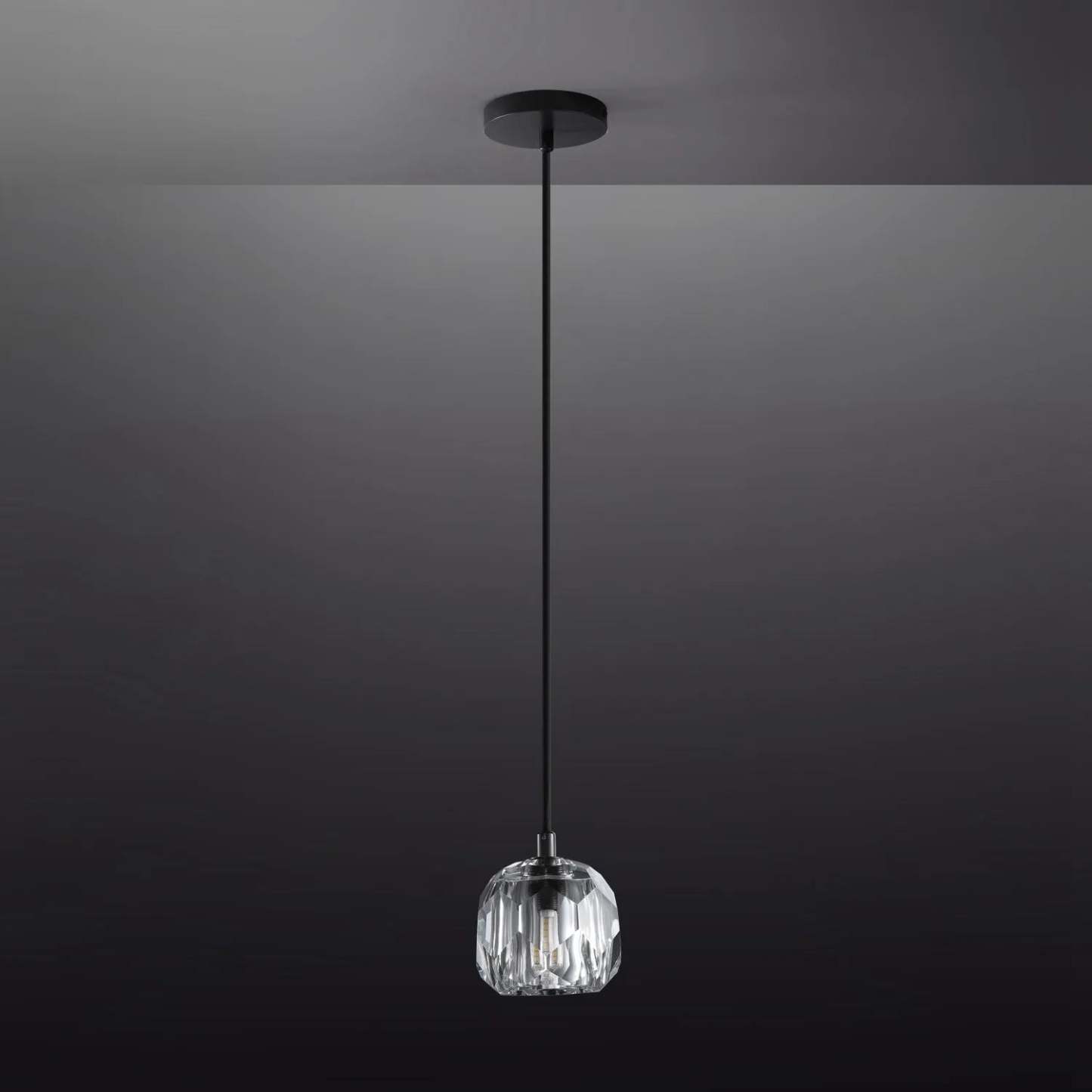Cell de Clear/Smoke Crystal Pendant Light