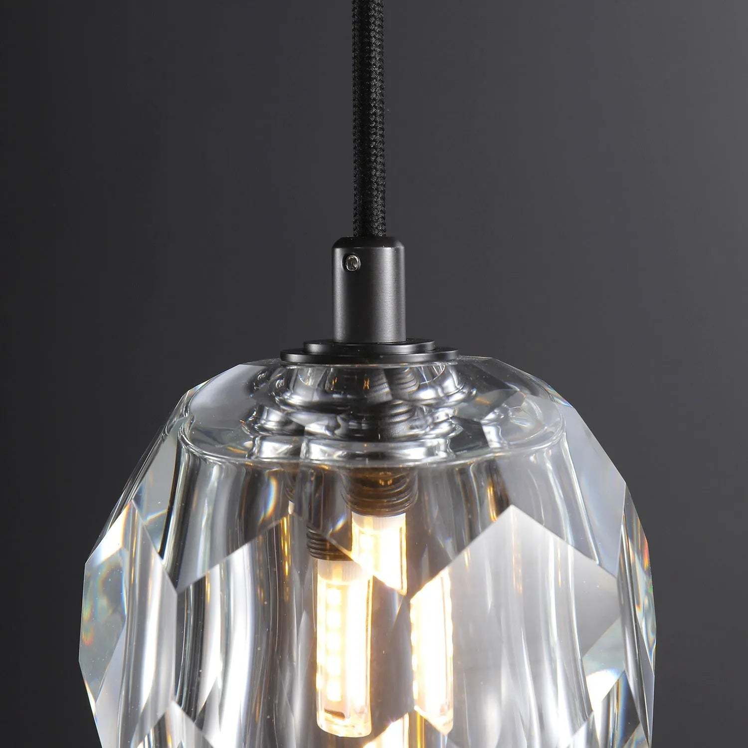 Cell de Clear/Smoke Crystal Pendant Light