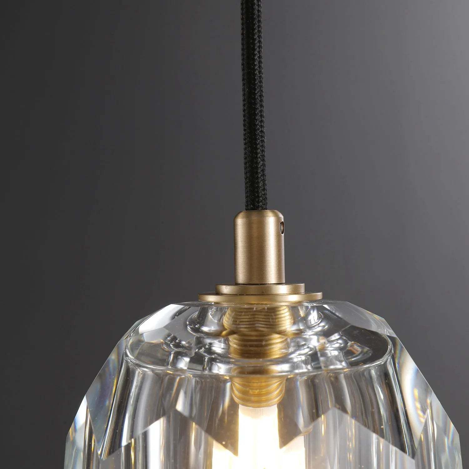 Cell de Clear/Smoke Crystal Pendant Light