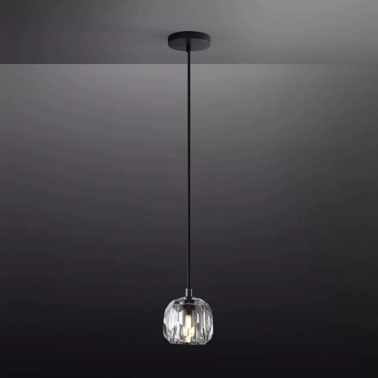 Cell de Clear/Smoke Crystal Pendant Light
