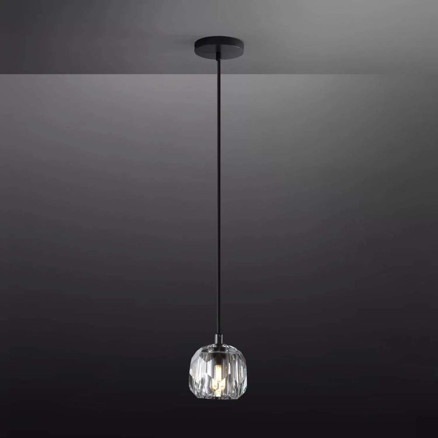 Cell de Clear/Smoke Crystal Pendant Light