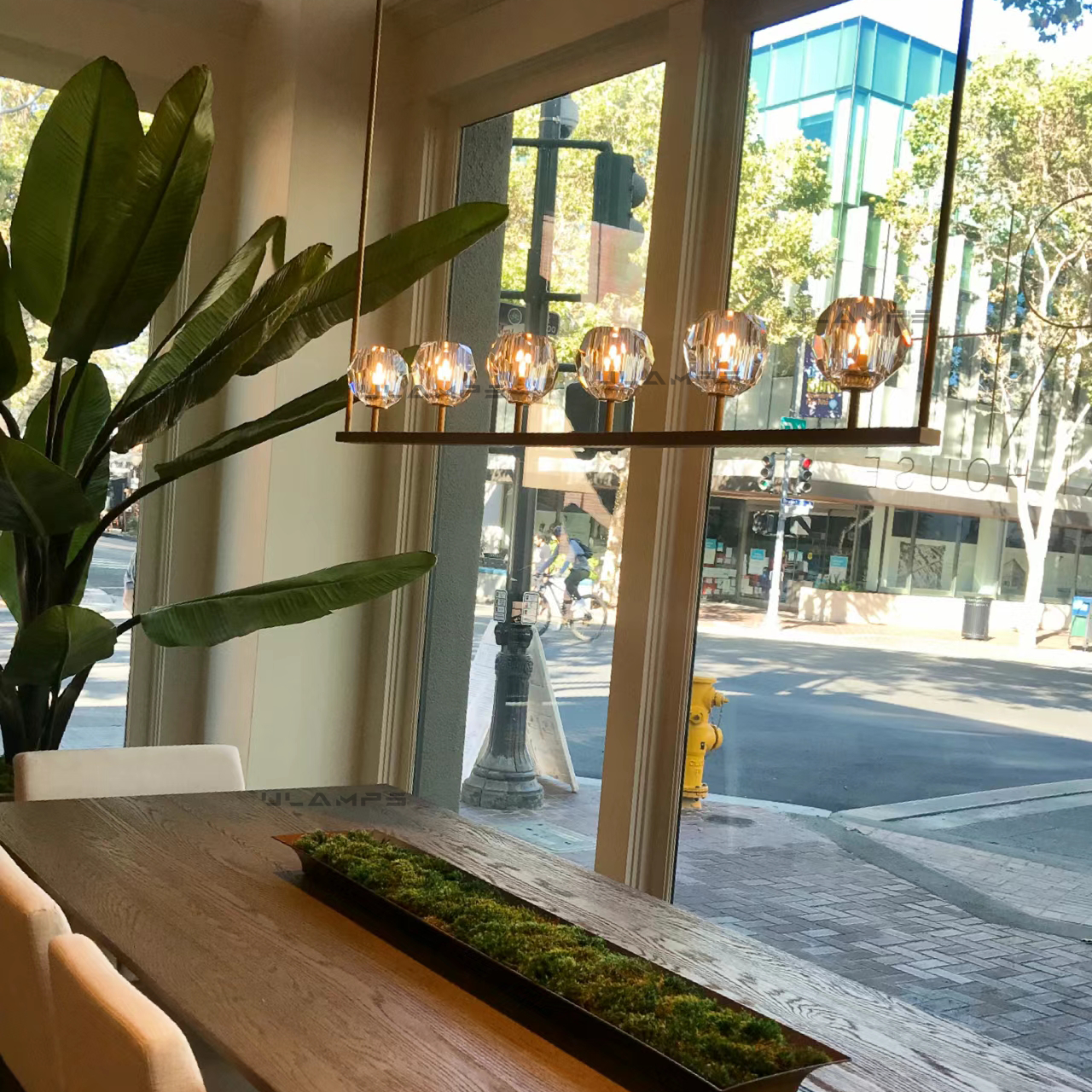 Boule De Cristal Clear Glass Minimalist Linear Chandelier Light 48"