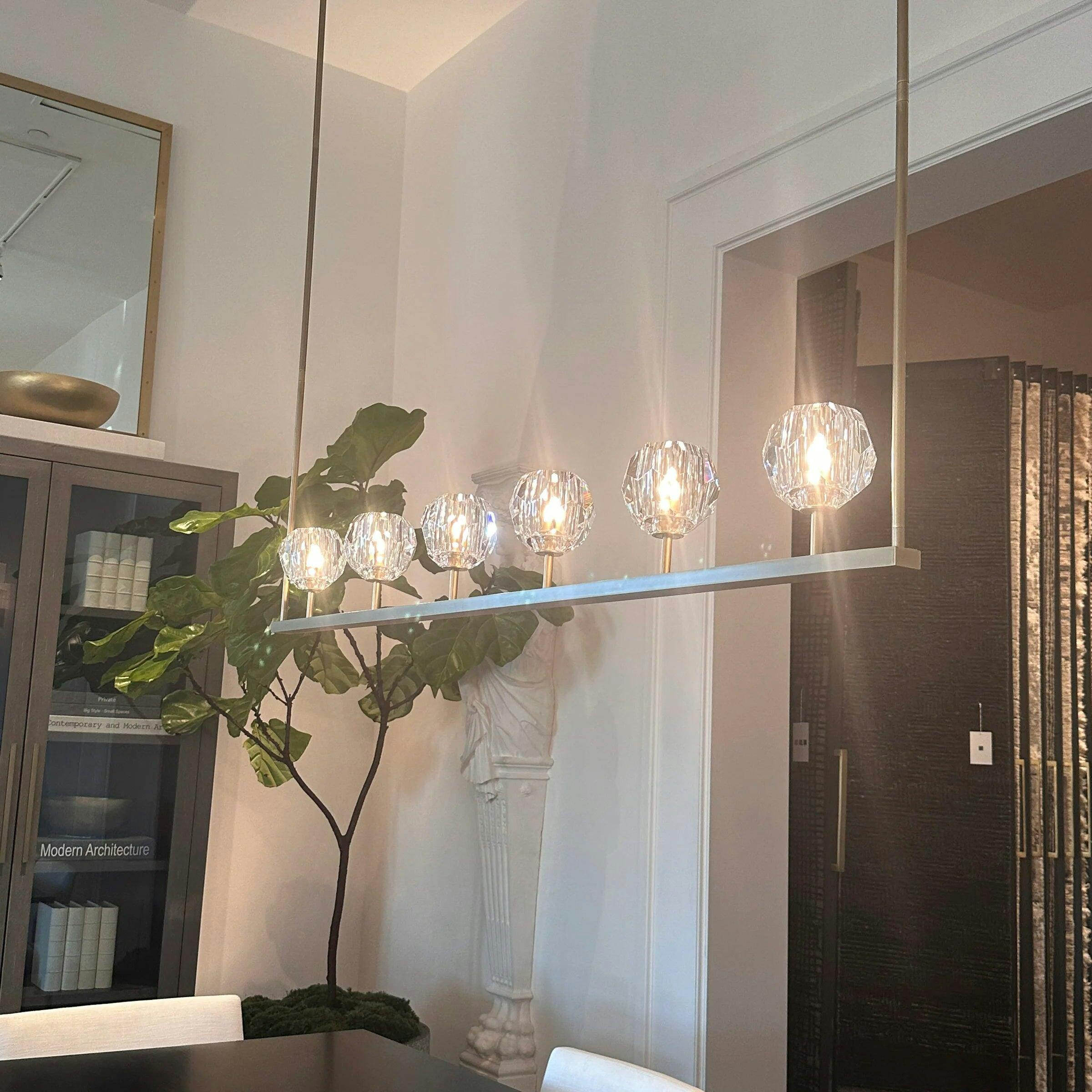 Boule De Cristal Linear Chandelier 60"(Clear )