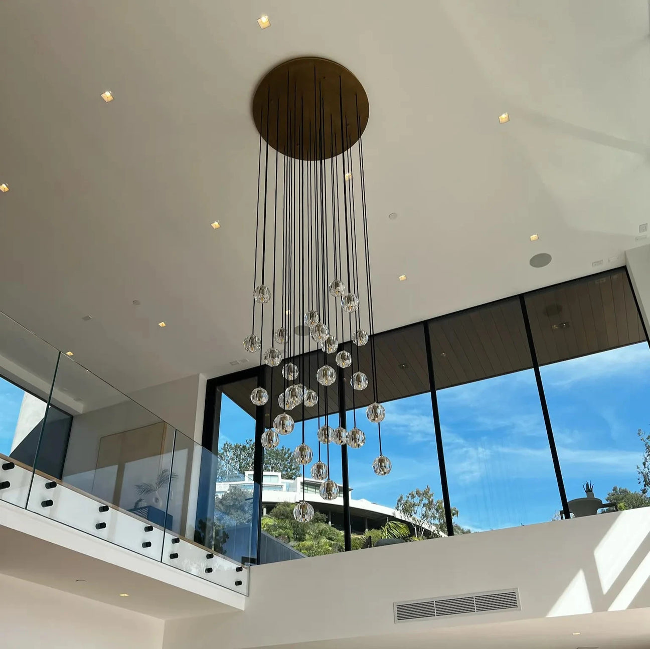 Boule De Cristal Glass Round Cluster Chandelier 14" 19" 24" 30" 40"