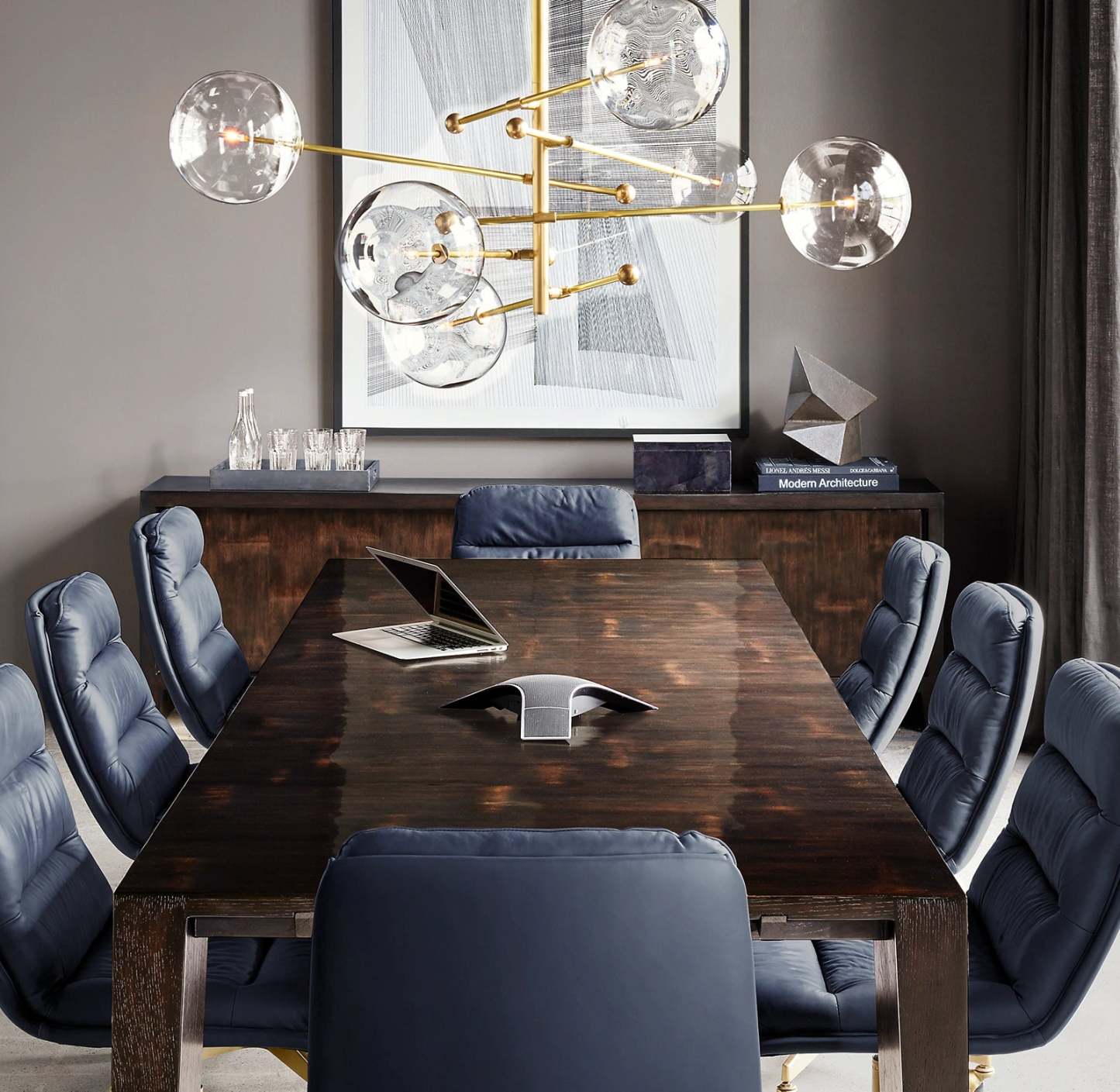 55 Inch Sputnik Globe Glass Chandelier - Mobile