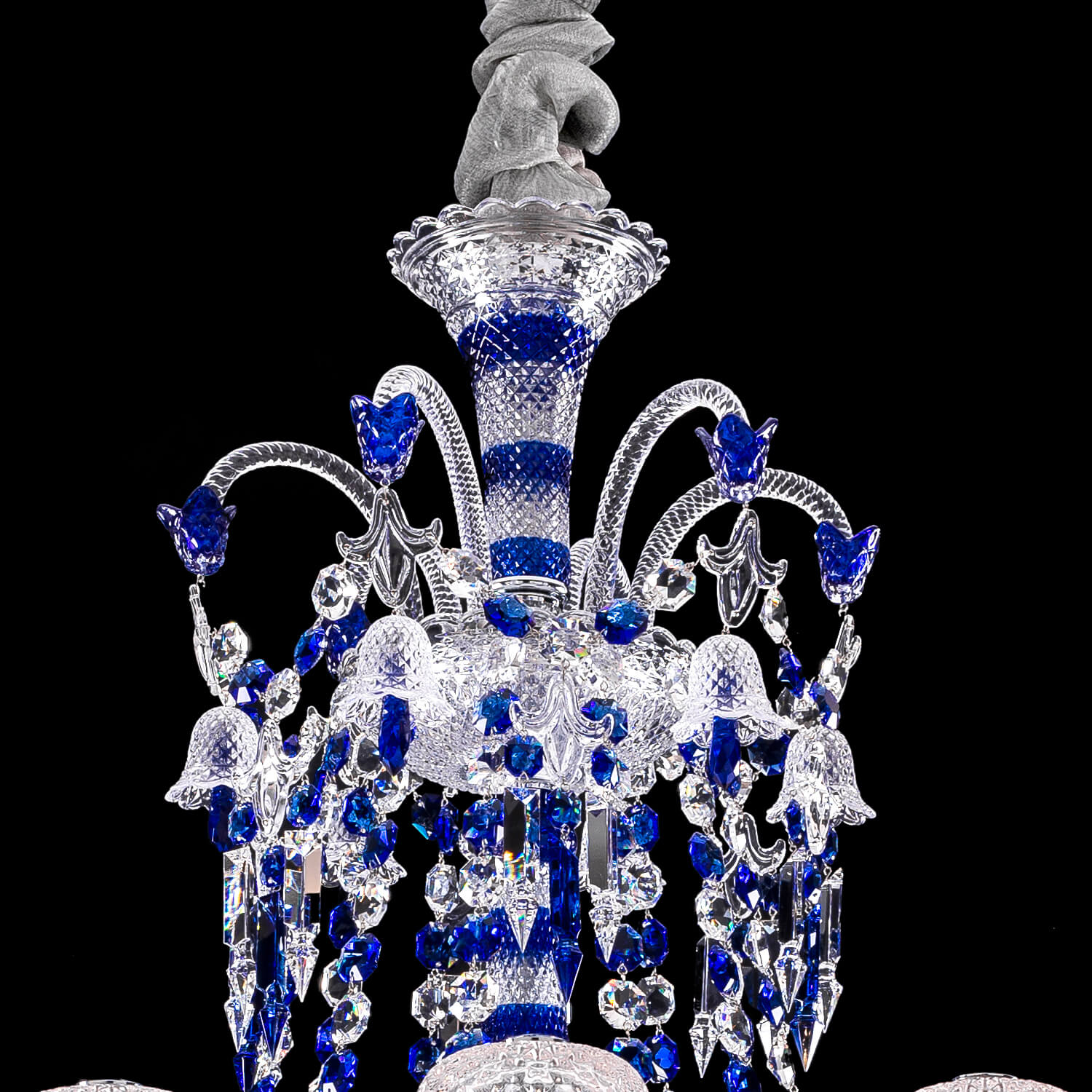 Baccarat 24 lights Zenith FAUNACRYSTOPOLIS CHANDELIER BLUE – MH