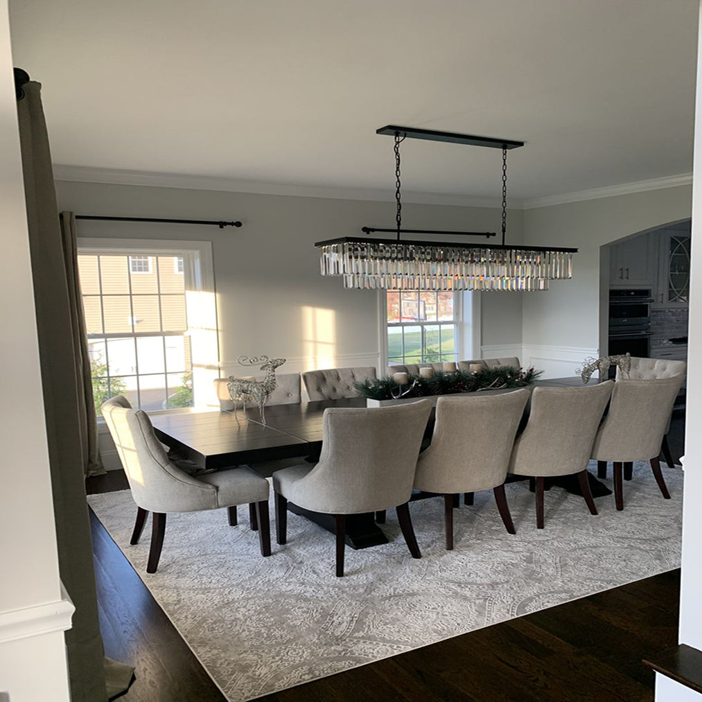 1920s Odeon 2 Tiers Crystal Linear Chandelier