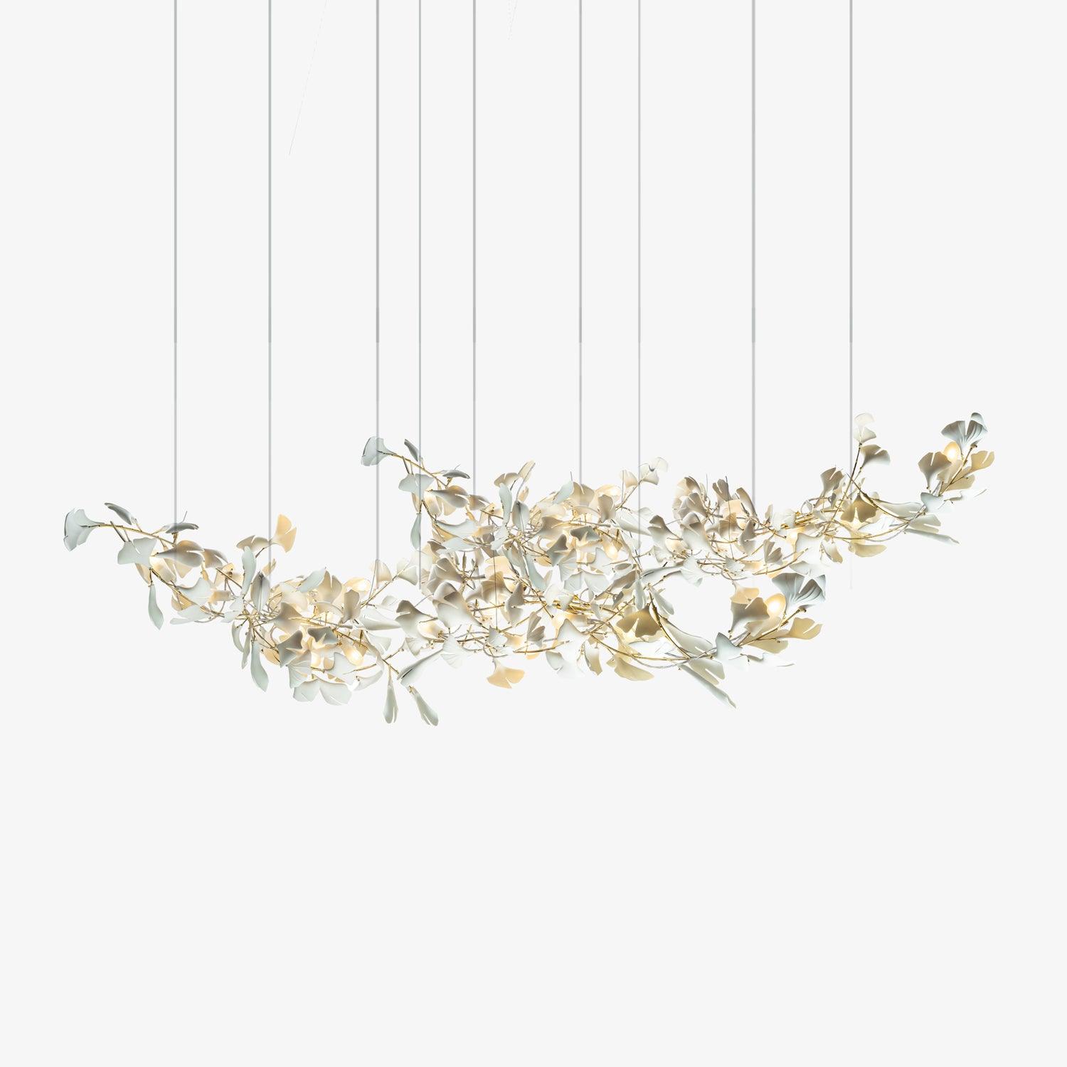 Double Layer Combination Gingko Chandelier