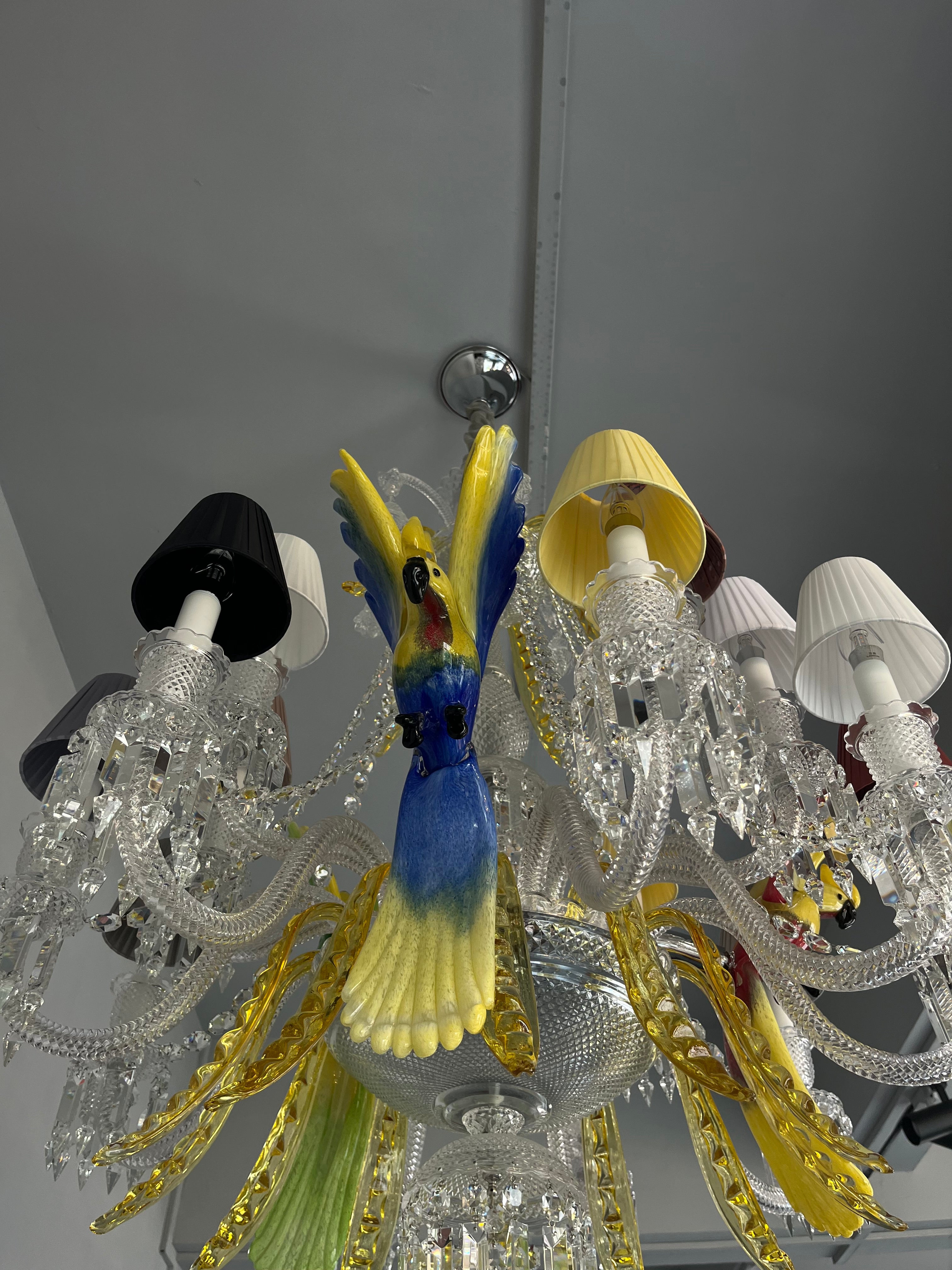 TRANGE Z  NITH Baccarat PARROTS CHANDELIER – MH LIGHTING