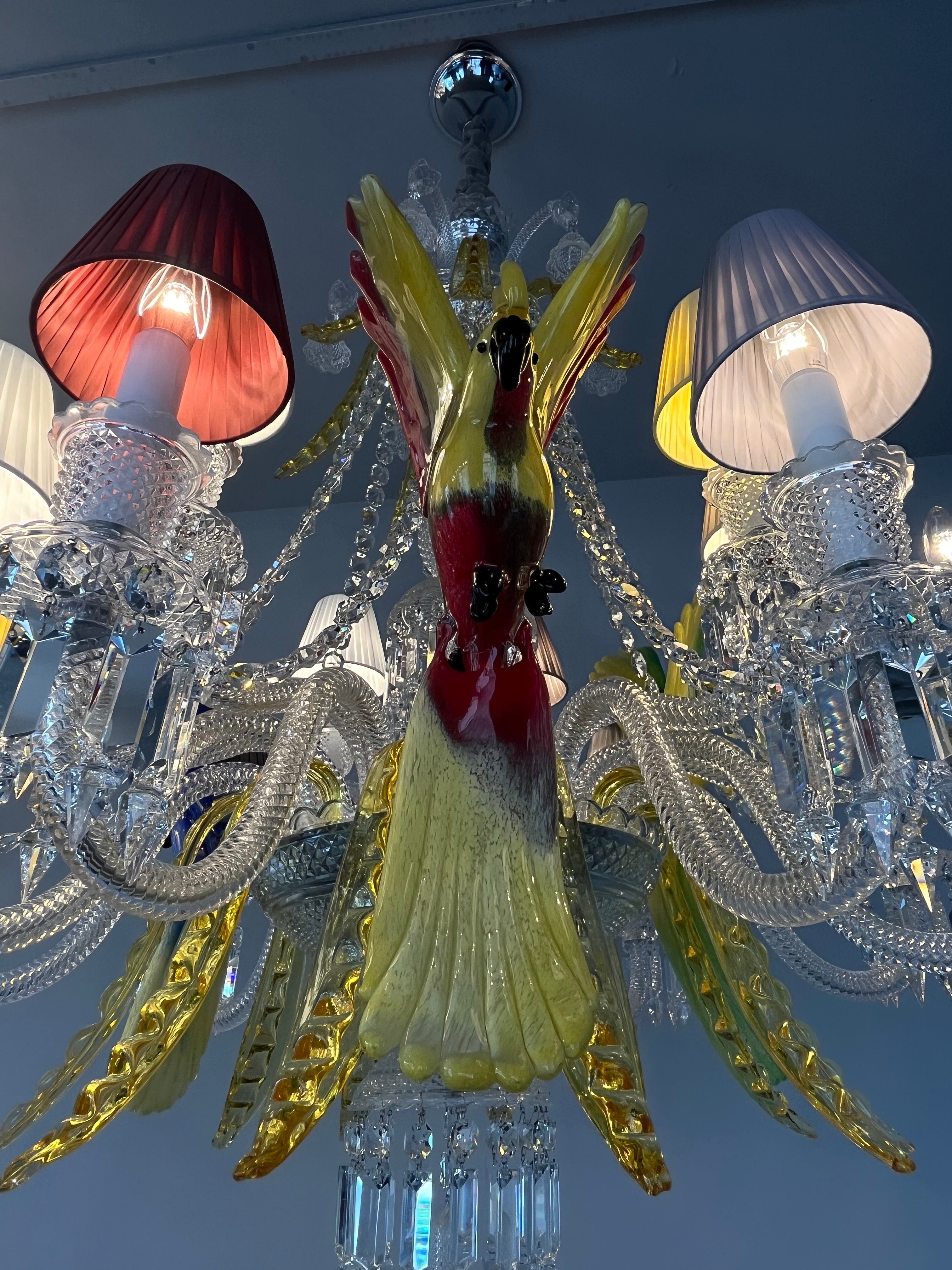 TRANGE Z  NITH Baccarat PARROTS CHANDELIER – MH LIGHTING
