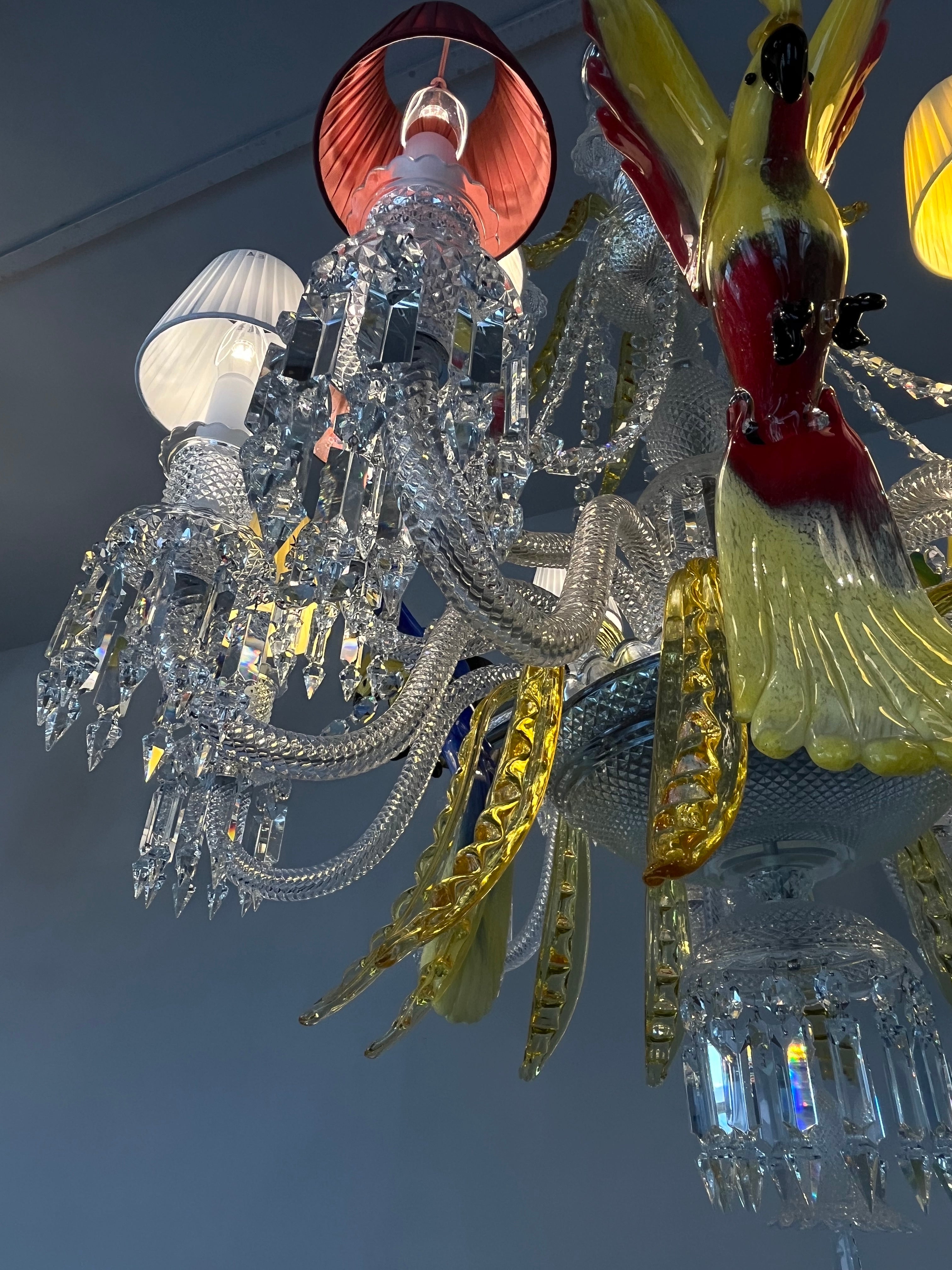 TRANGE Z  NITH Baccarat PARROTS CHANDELIER – MH LIGHTING