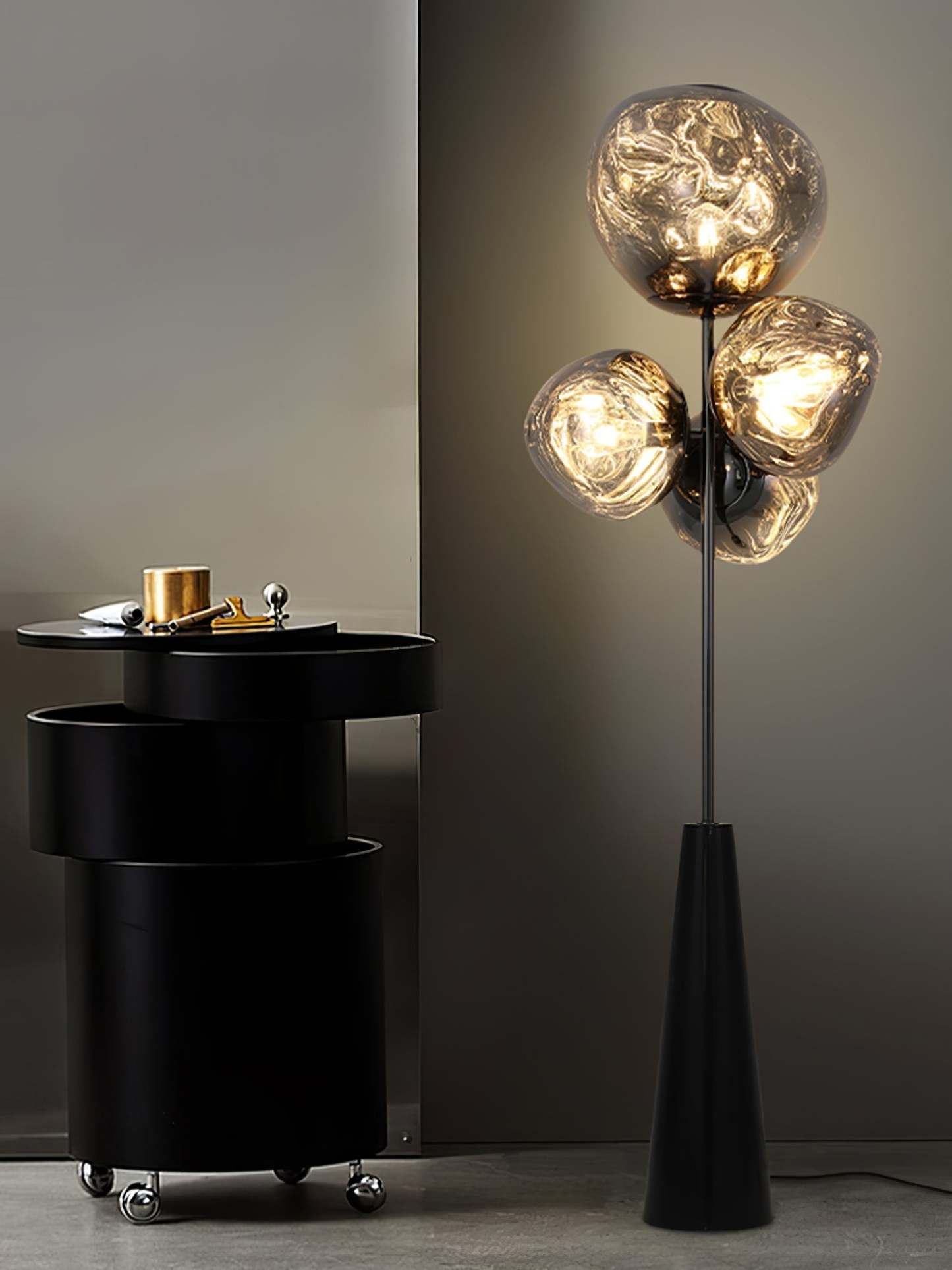 Lava Column Floor Lamp with Marble base