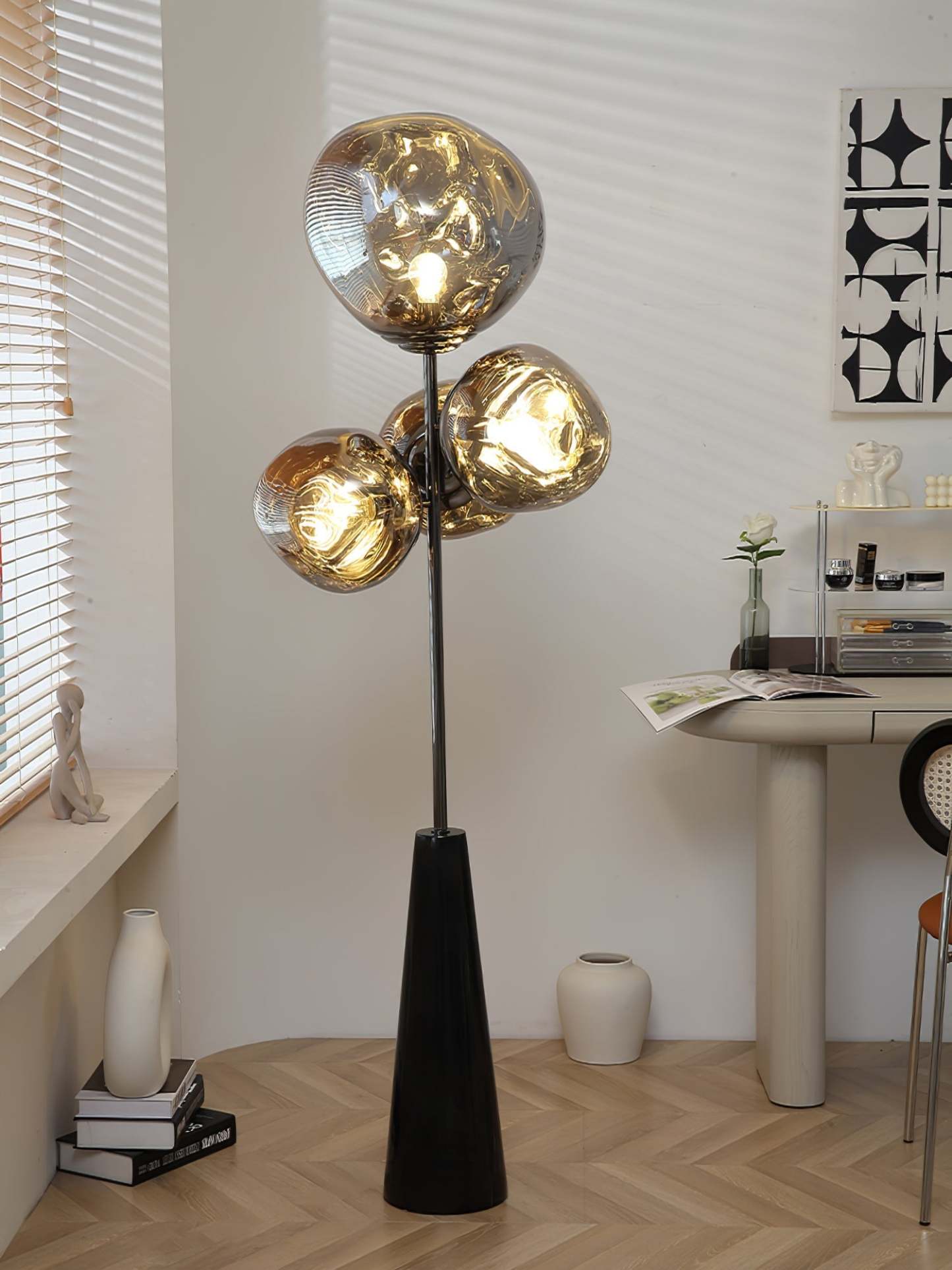 Lava Column Floor Lamp with Marble base
