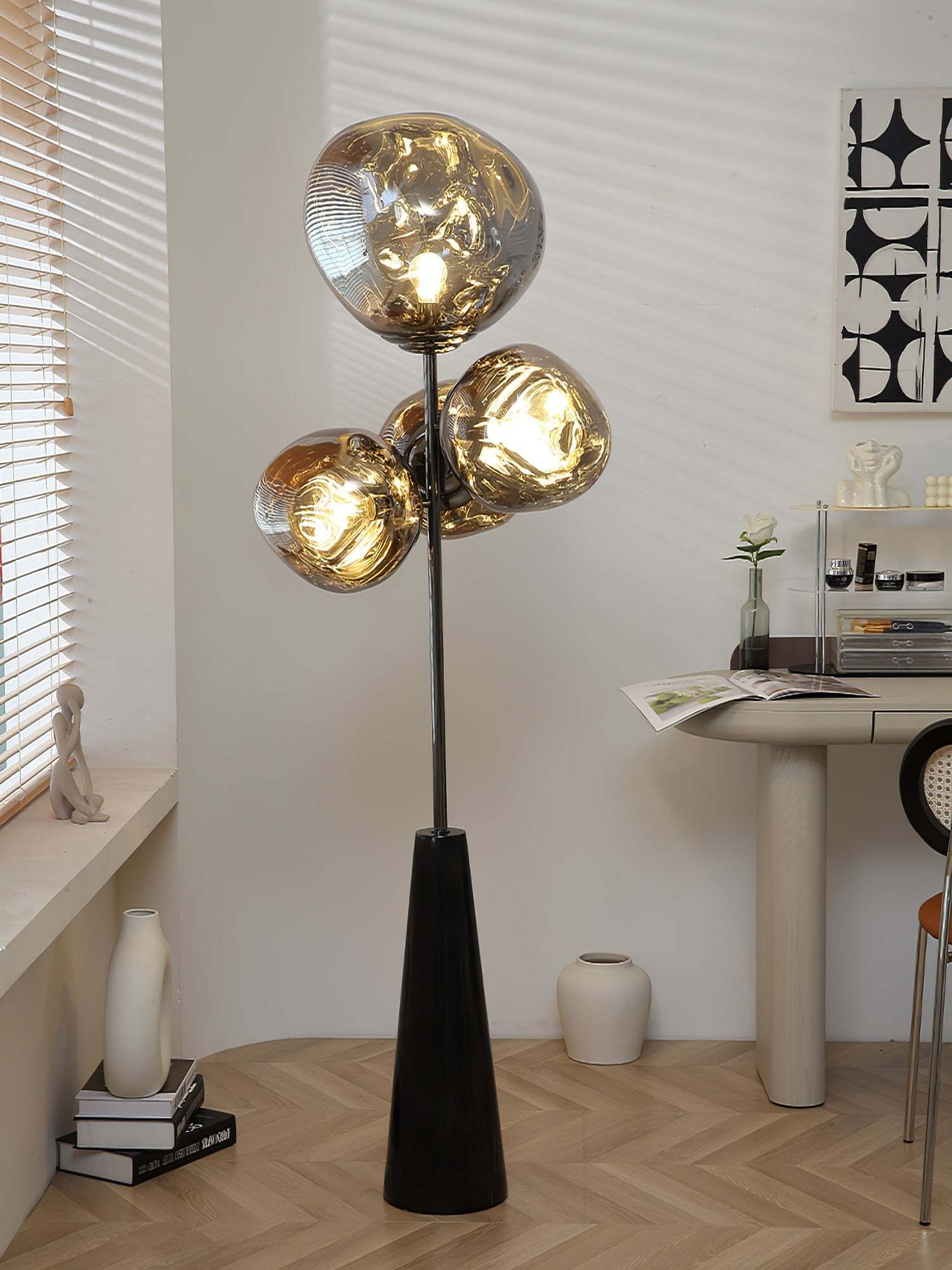 Lava Column Floor Lamp with Marble base