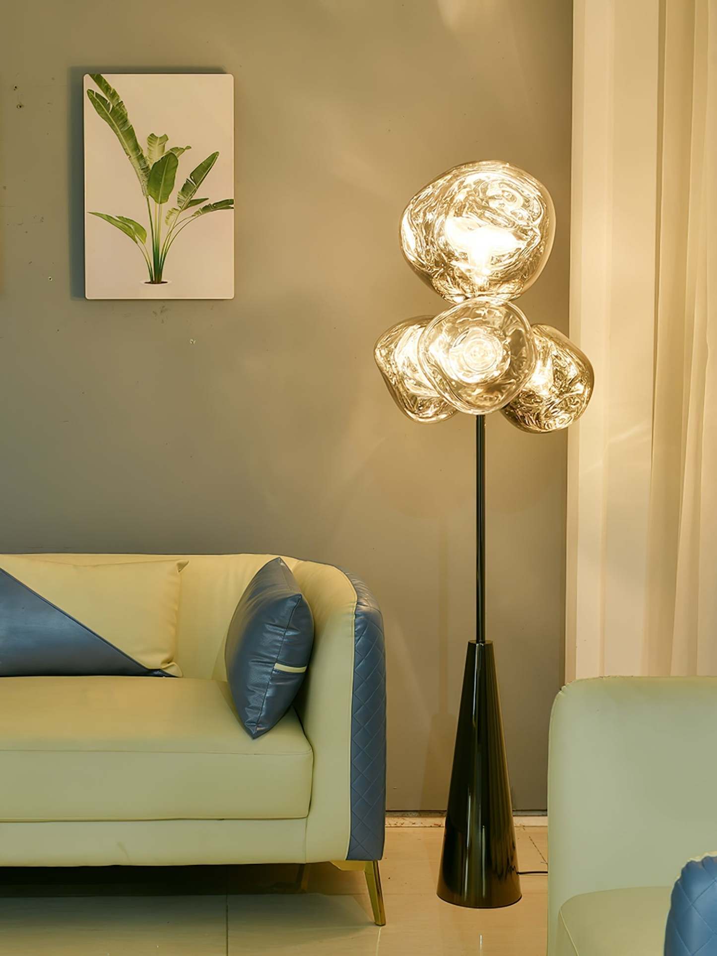 Lava Column Floor Lamp with Marble base