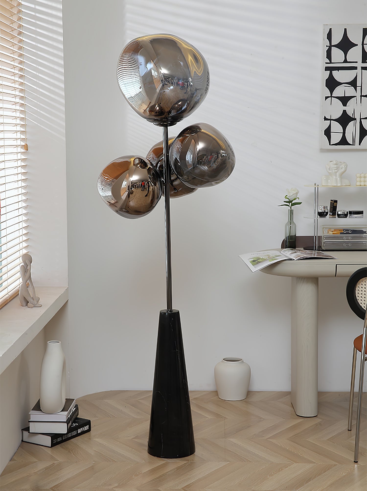 Lava Column Floor Lamp with Marble base