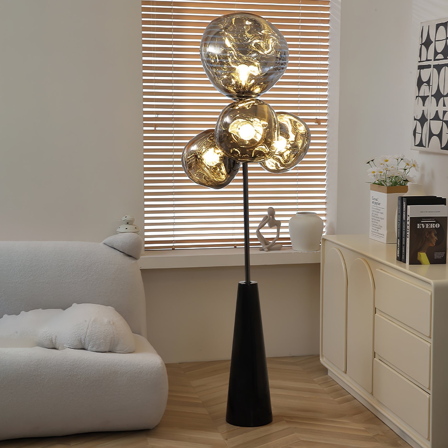 Lava Column Floor Lamp with Marble base