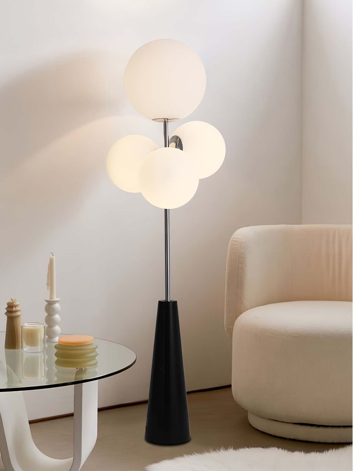 Lava Column Floor Lamp with Marble base
