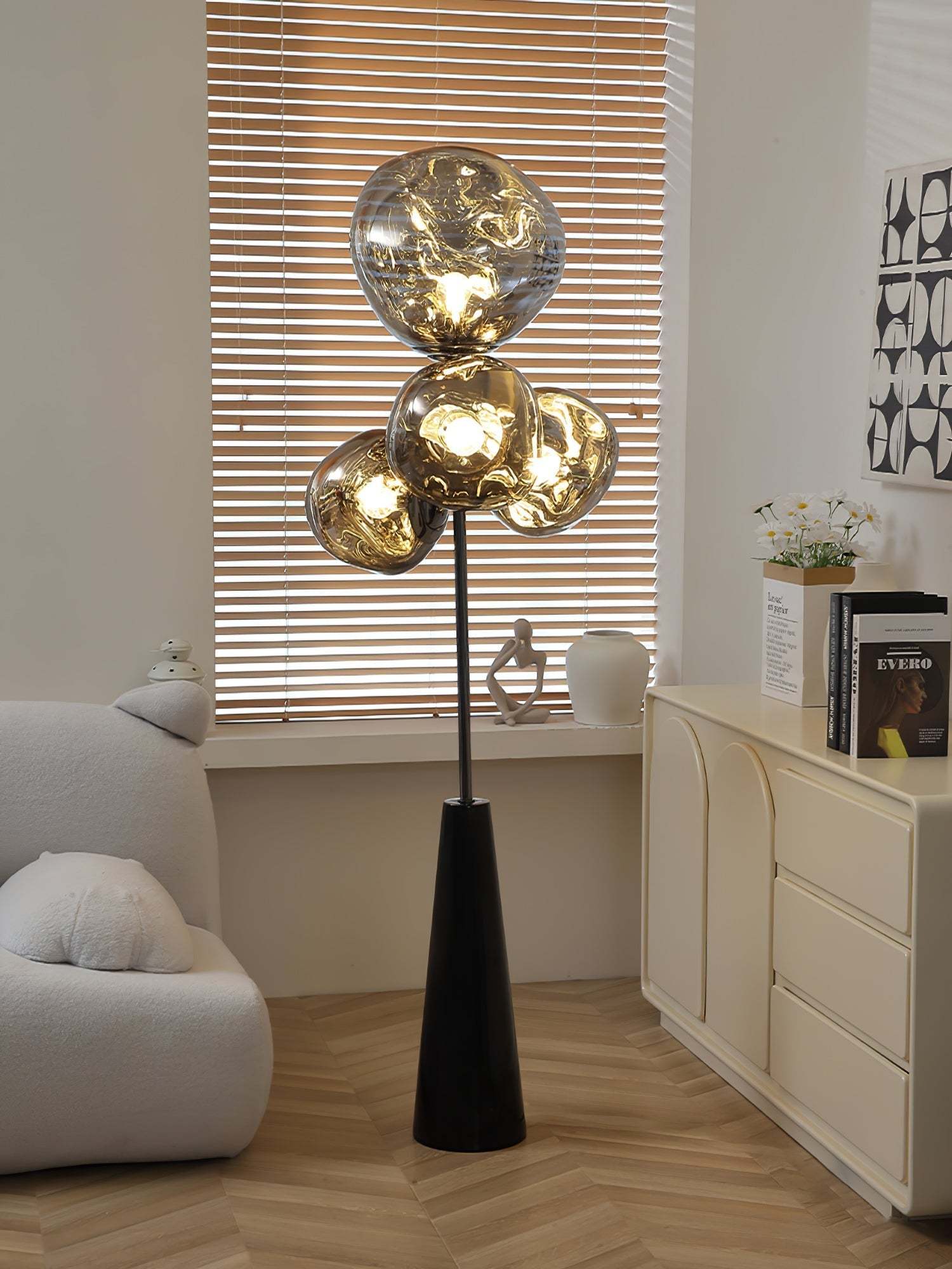Lava Column Floor Lamp with Marble base