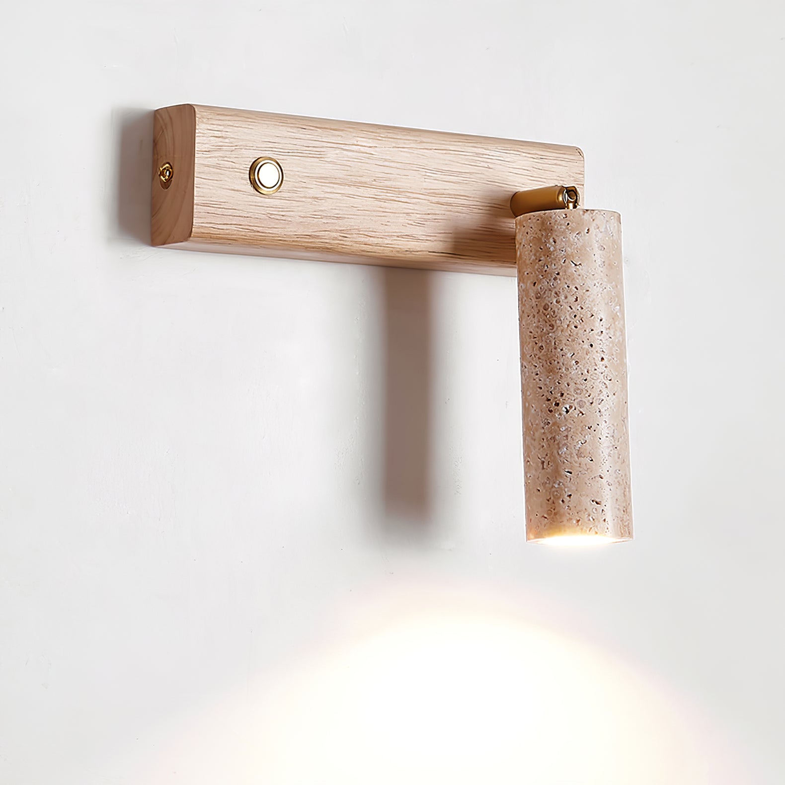 Travertine Lustra Torch Wall Lamp