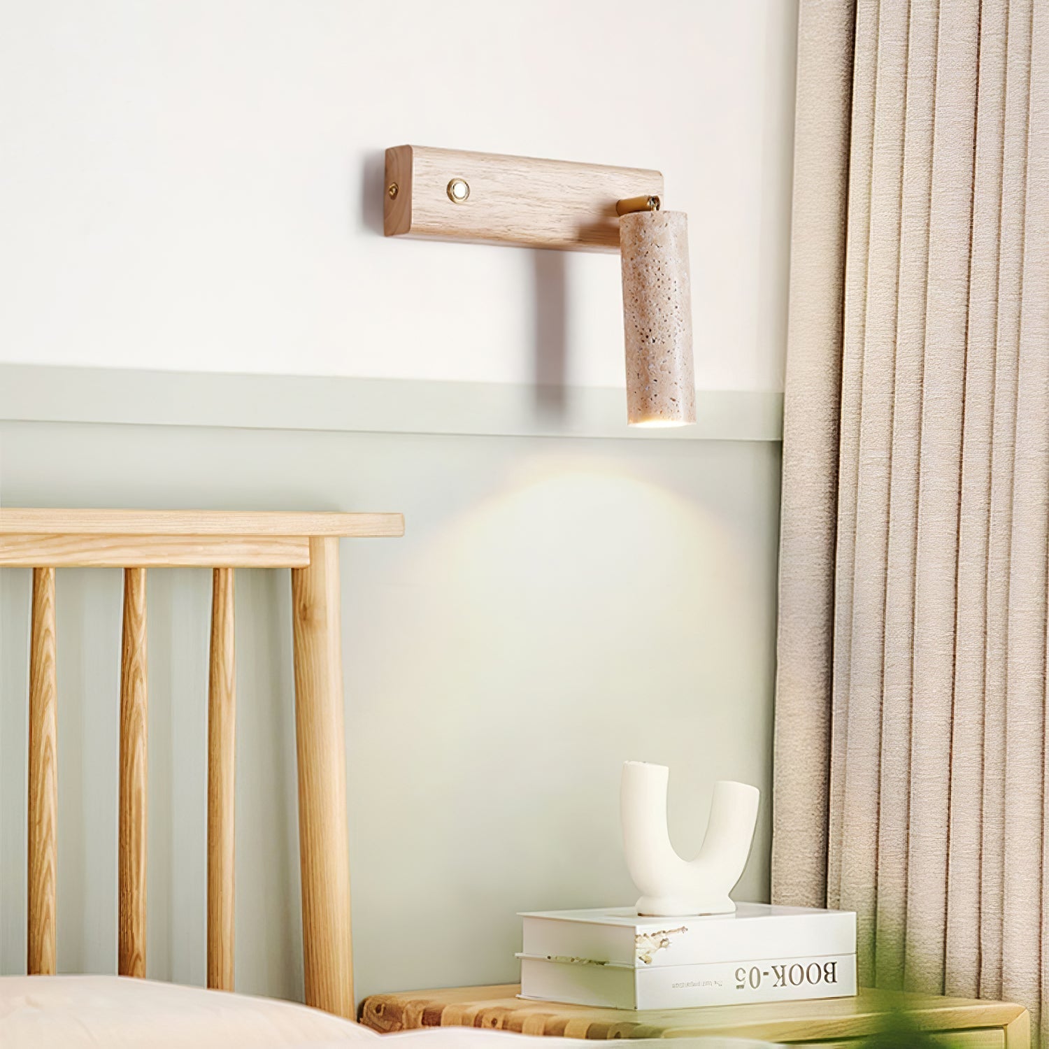 Travertine Lustra Torch Wall Lamp