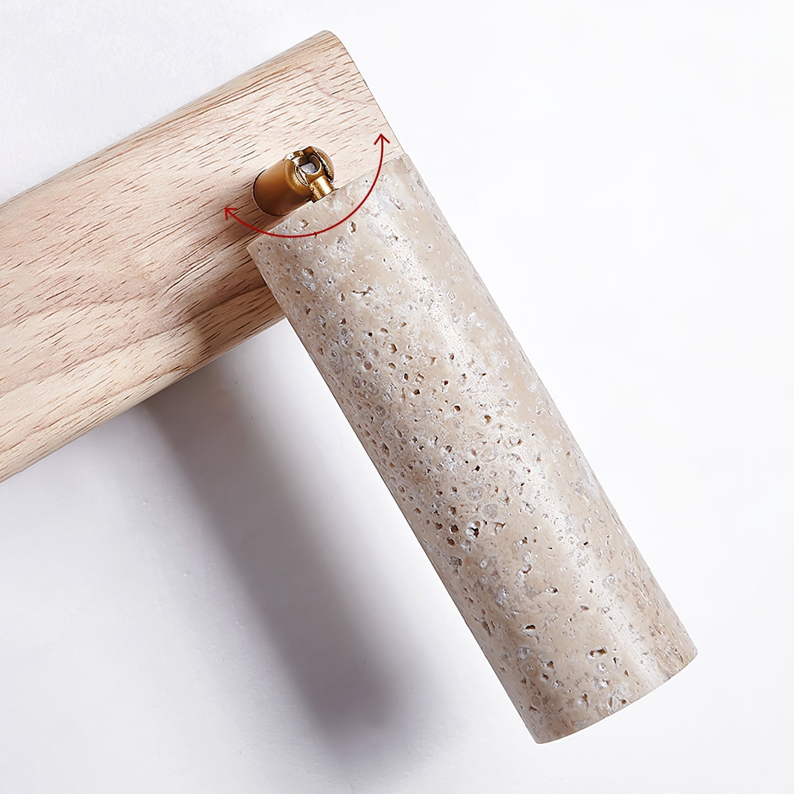 Travertine Lustra Torch Wall Lamp