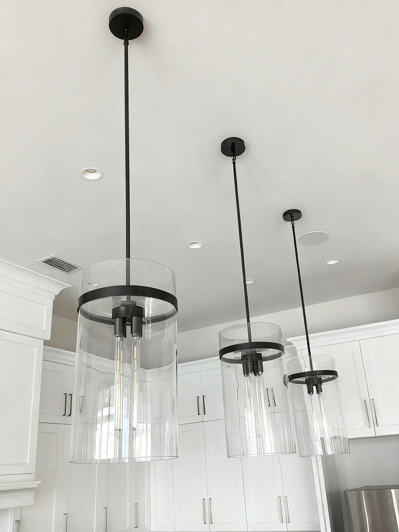 Ravelle Glass Pendant Light 8" 10" 12"
