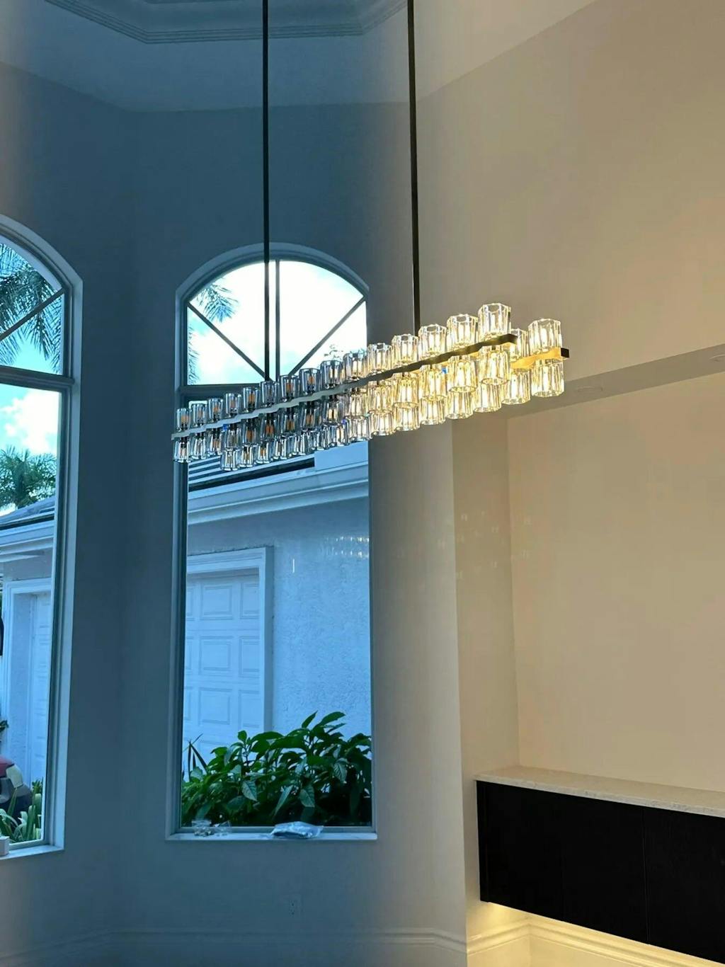 Arcachon LED Rectangular Crystal Chandelier 54" 72"
