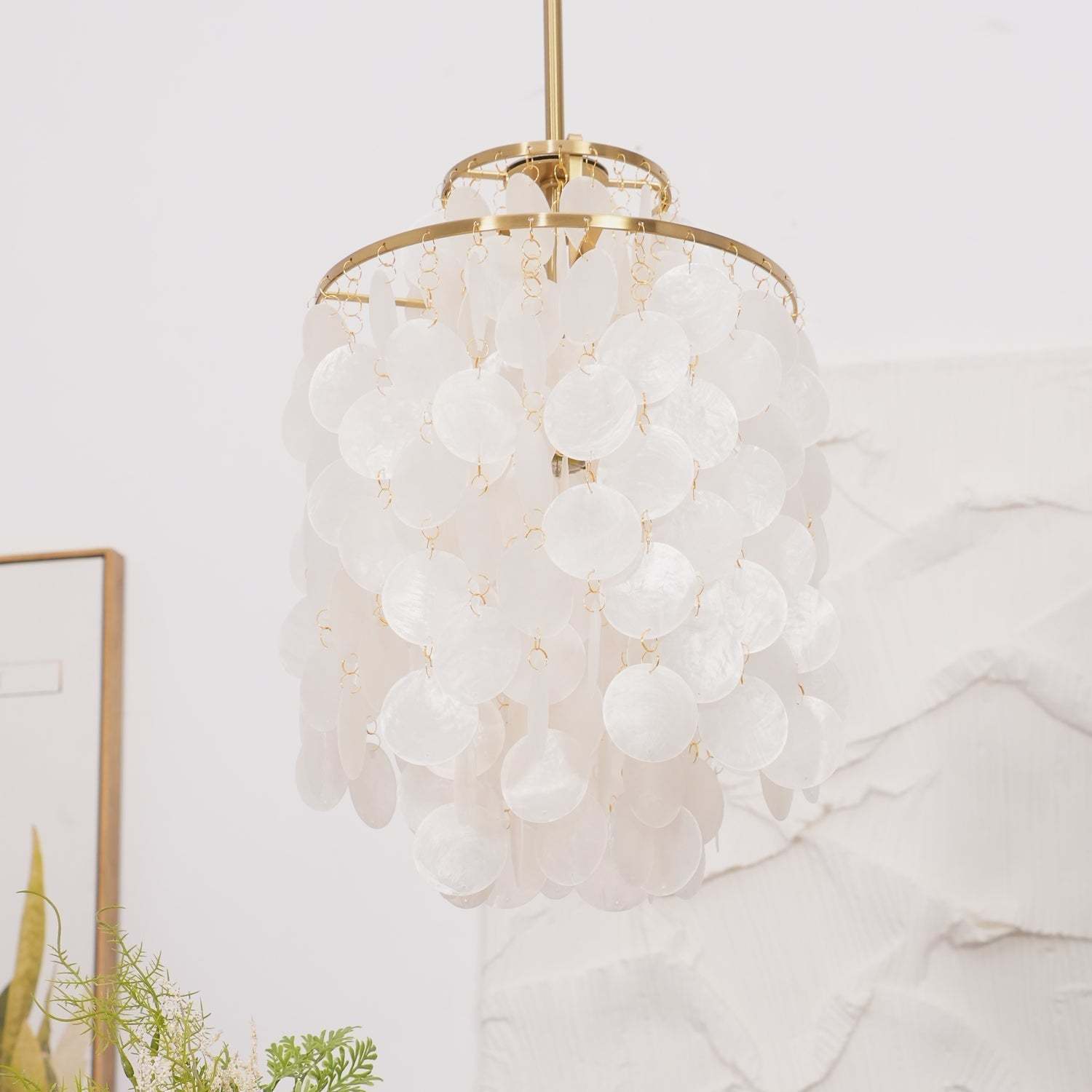 Round Shell Chandelier