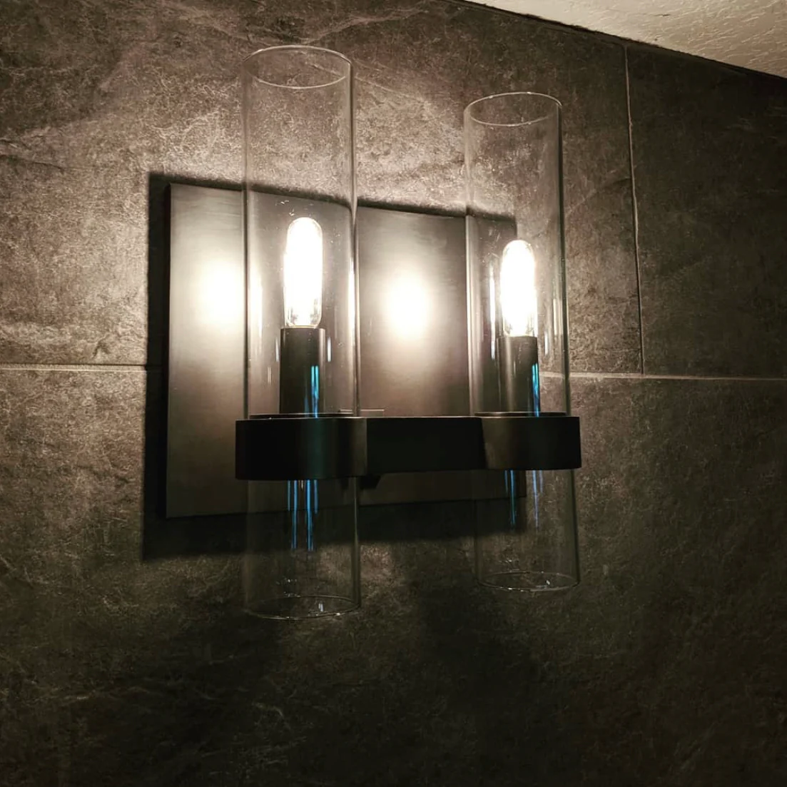 Ravelle Double Light Glass Wall Sconce