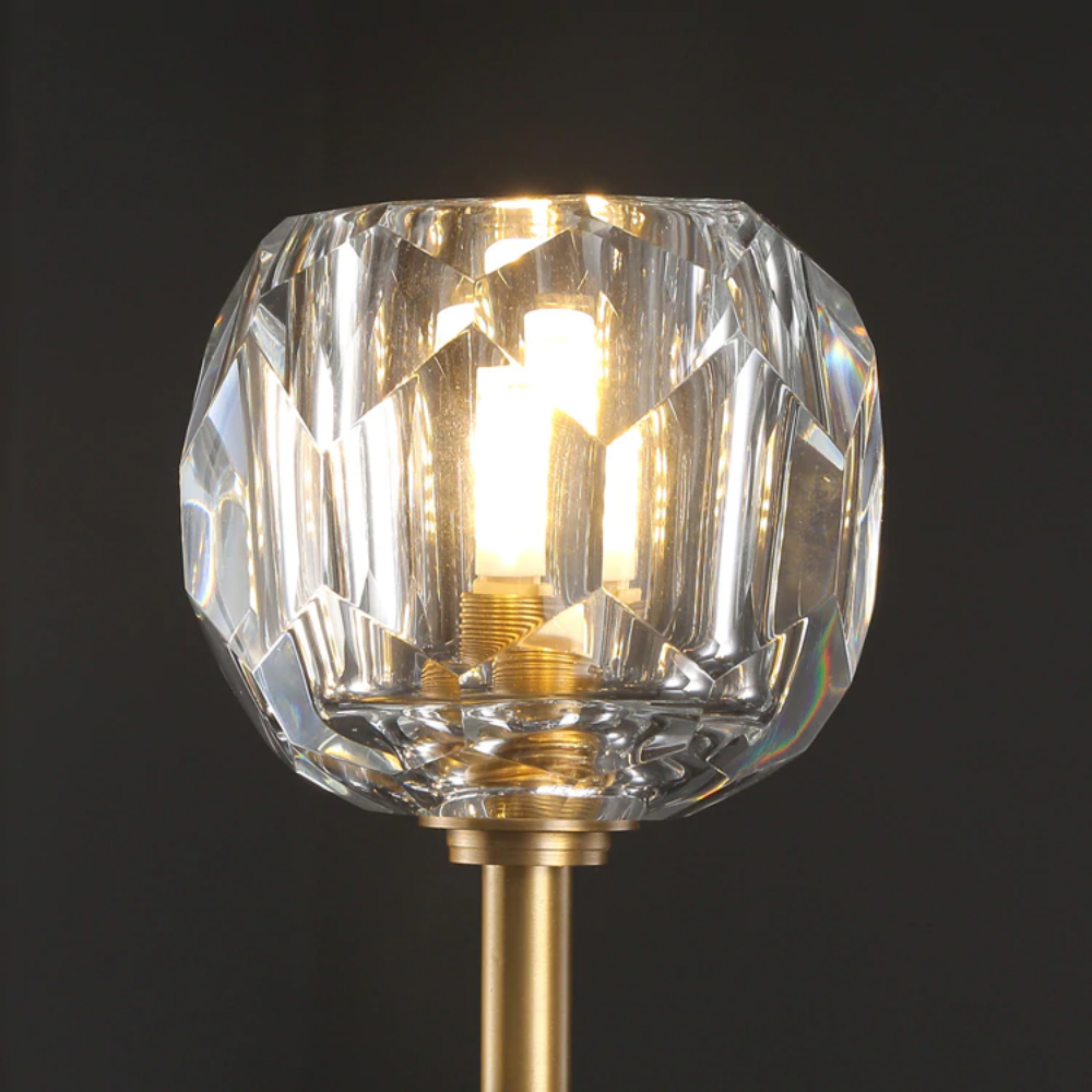 Boule De Cristal Clear Glass Minimalist Linear Chandelier Light 48"