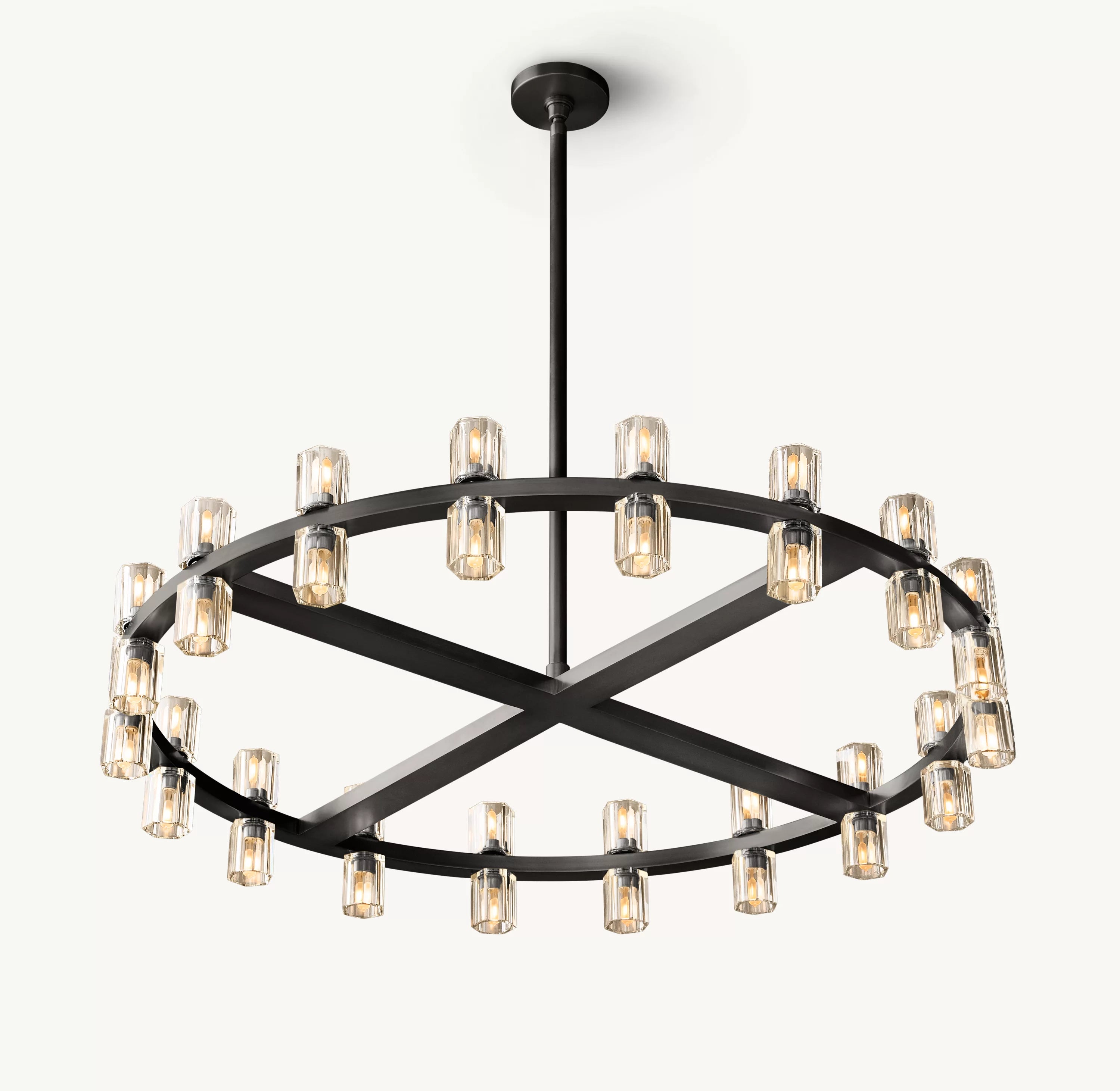 36 Inch Hexagonal Crystal Round Chandelier – Arcachon