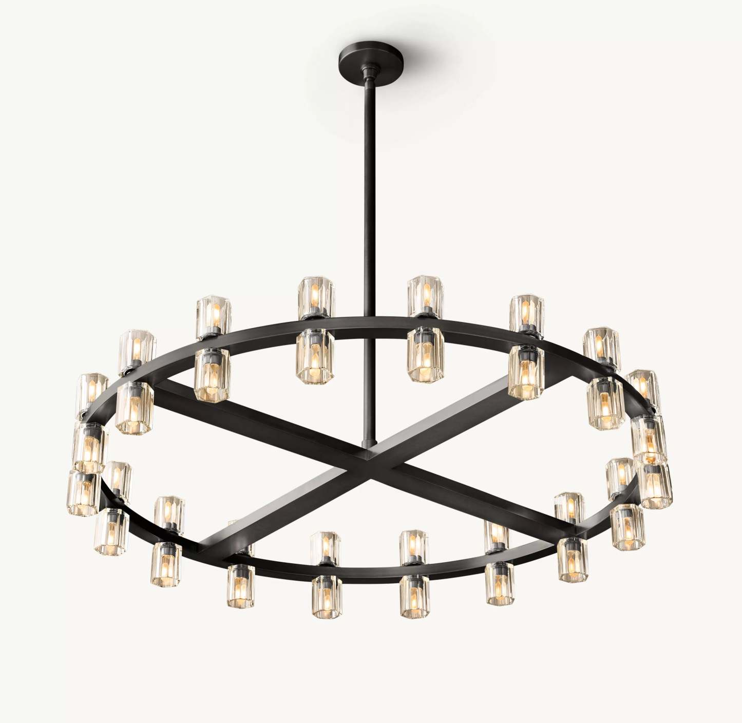 36 Inch Hexagonal Crystal Round Chandelier – Arcachon