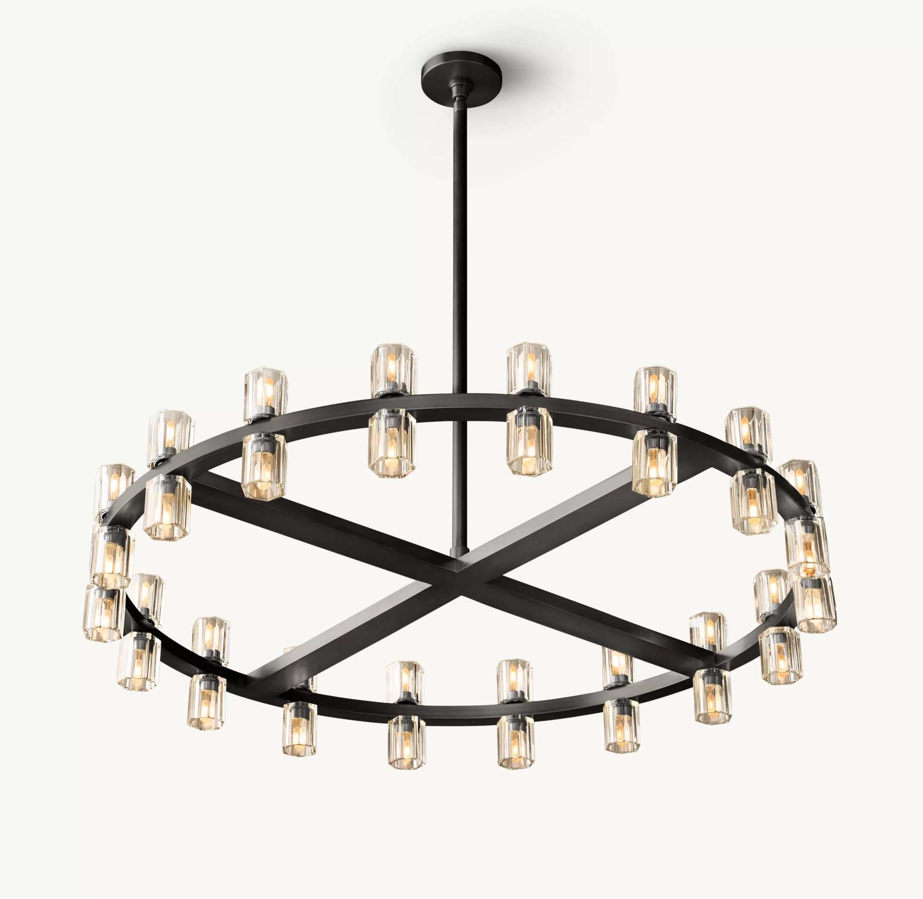 36 Inch Hexagonal Crystal Round Chandelier – Arcachon