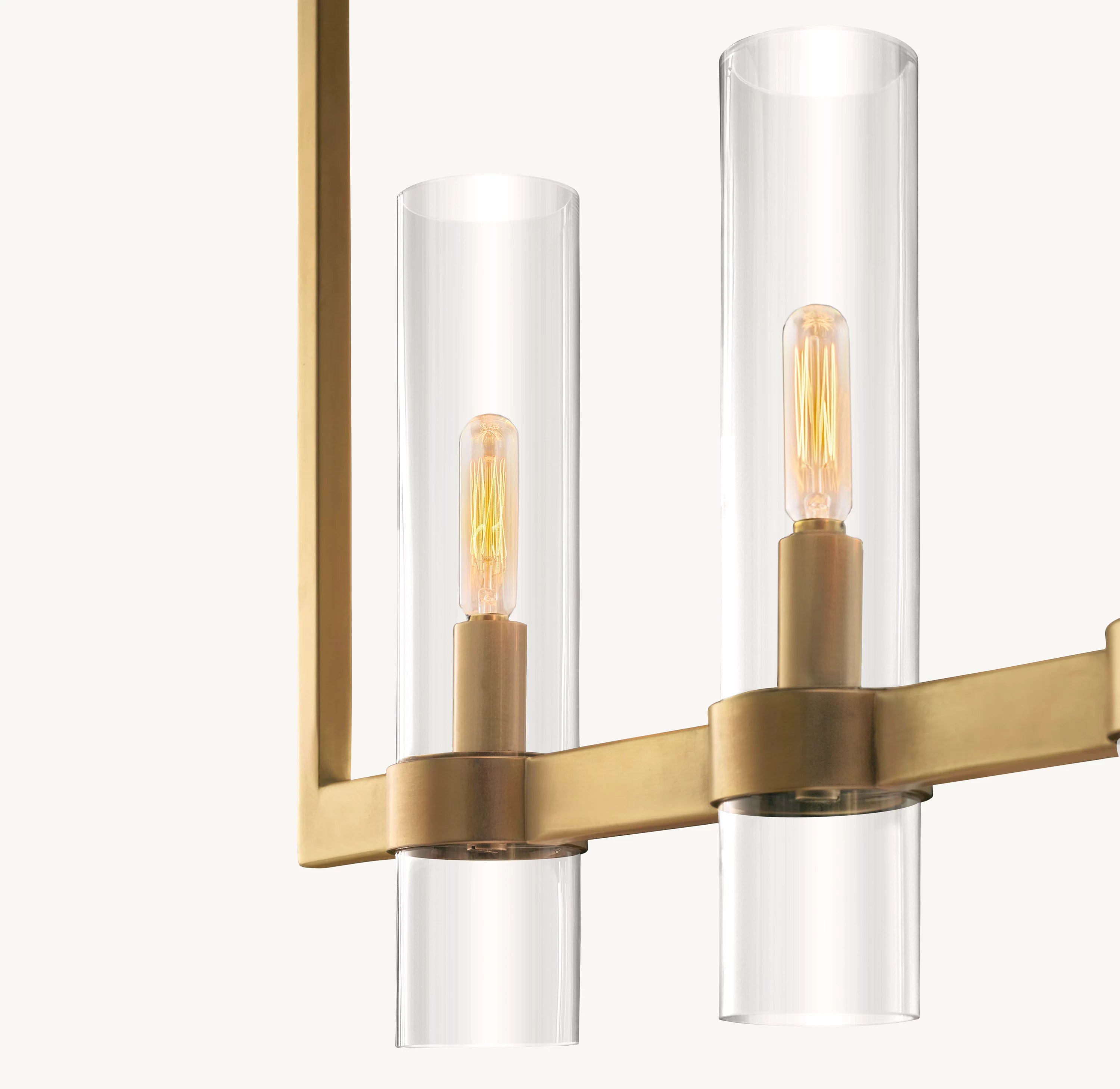 73 Inch Cylindrical Glass Candle Linear Chandelier - Ravelle