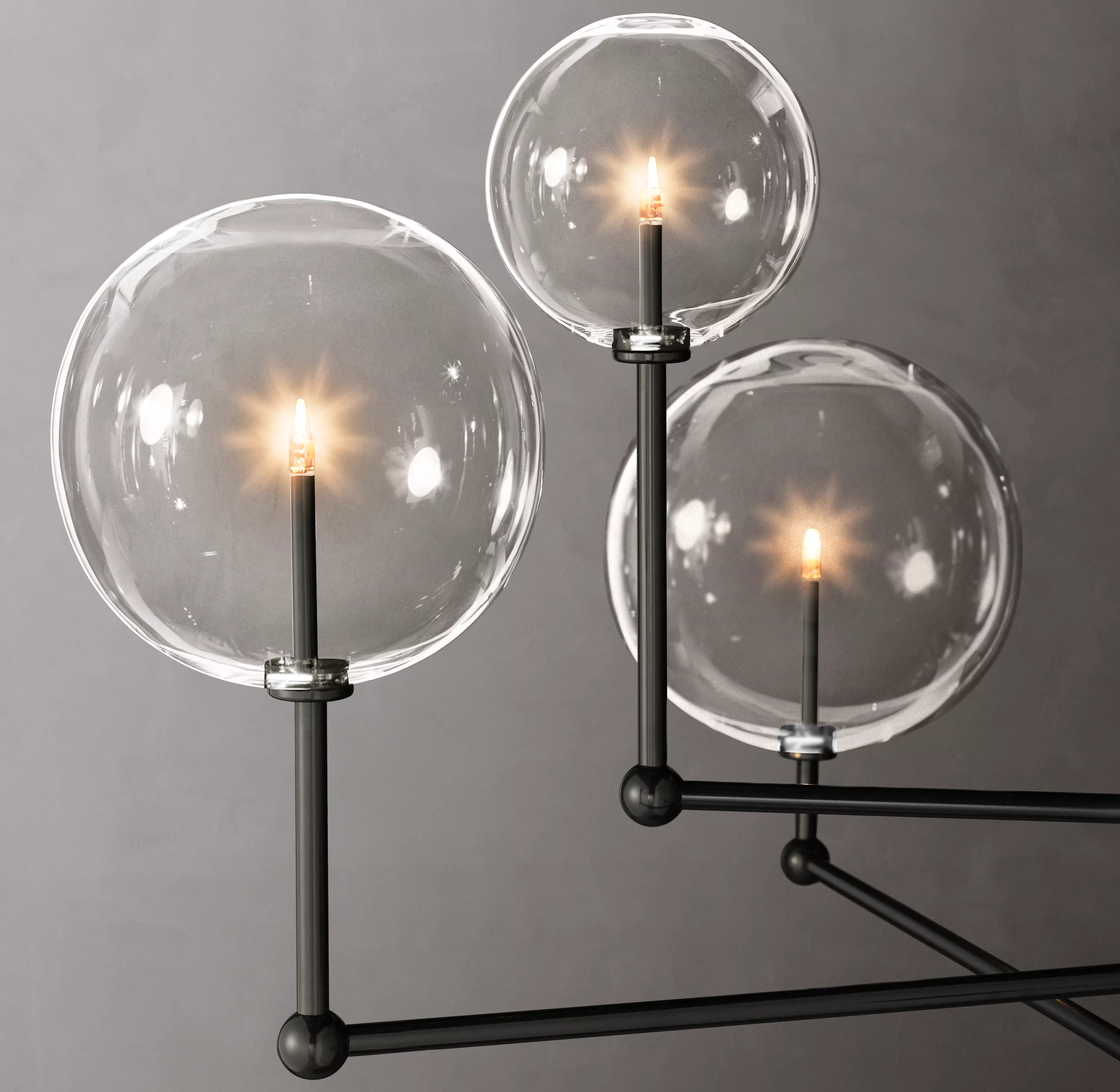 46 Inch Sputnik Globe Glass Chandelier - Mobile