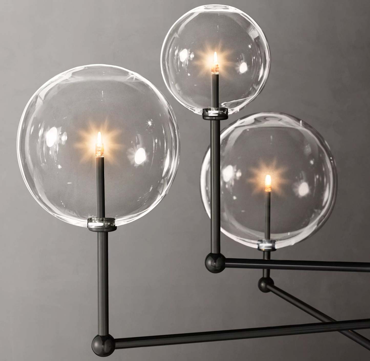 46 Inch Sputnik Globe Glass Chandelier - Mobile