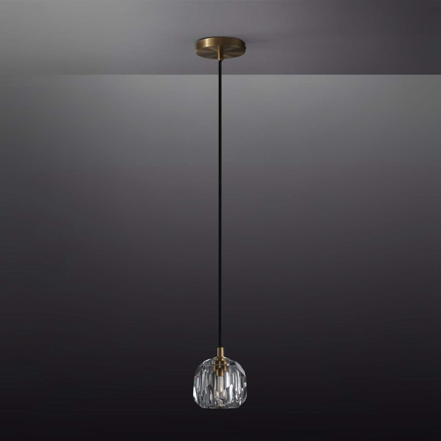Cell de Clear/Smoke Crystal Pendant Light