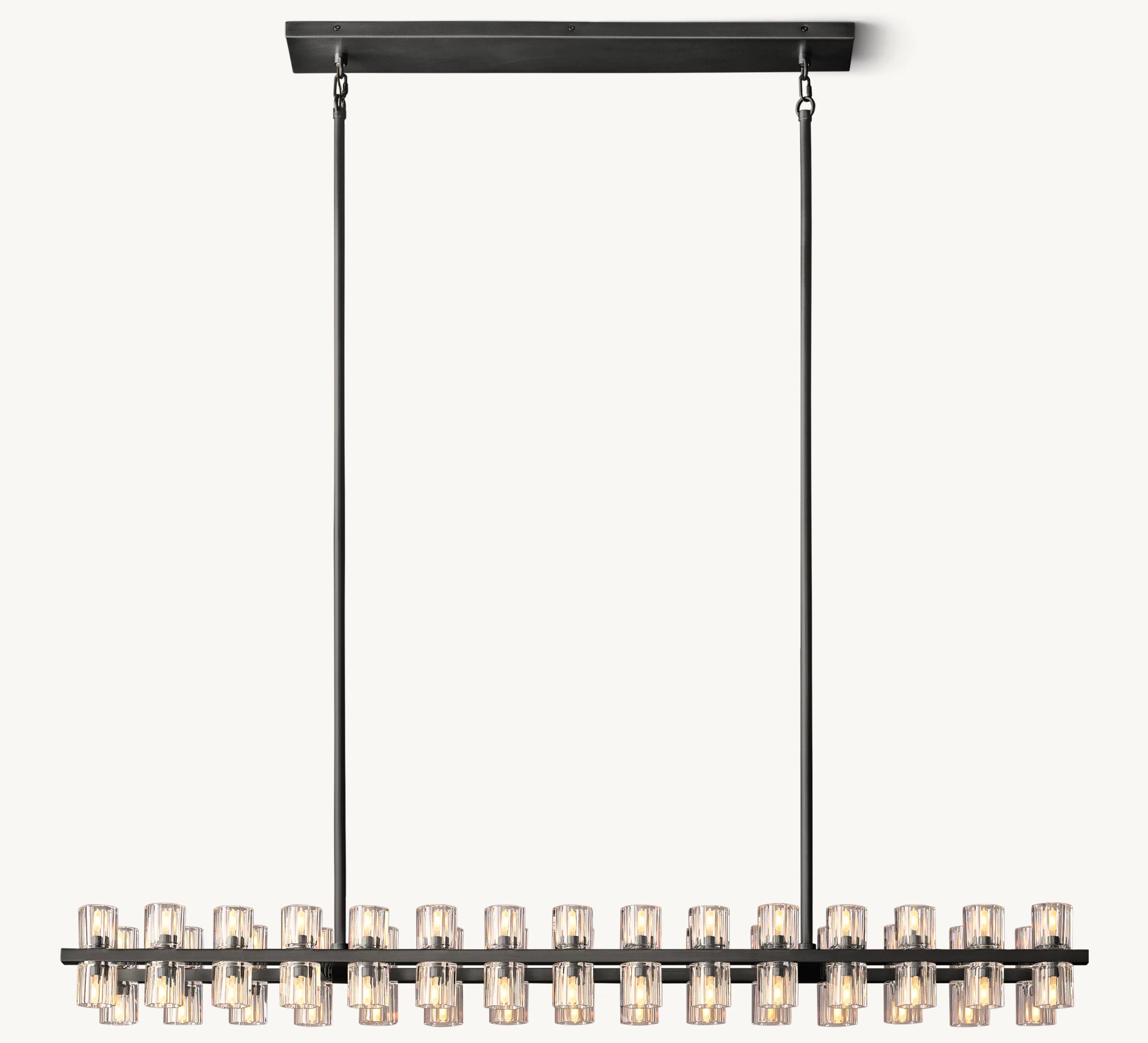 54 Inch Hexagonal Crystal Linear Chandelier – Arcachon