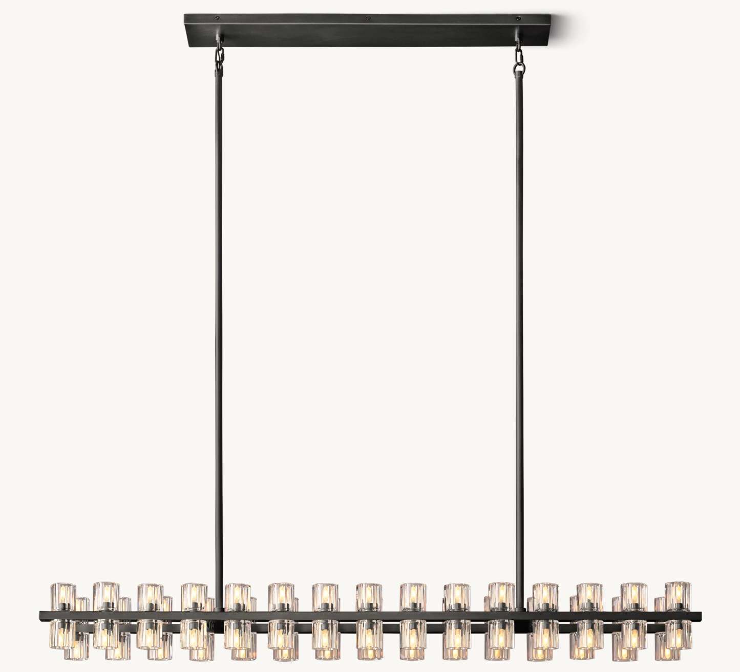 54 Inch Hexagonal Crystal Linear Chandelier – Arcachon