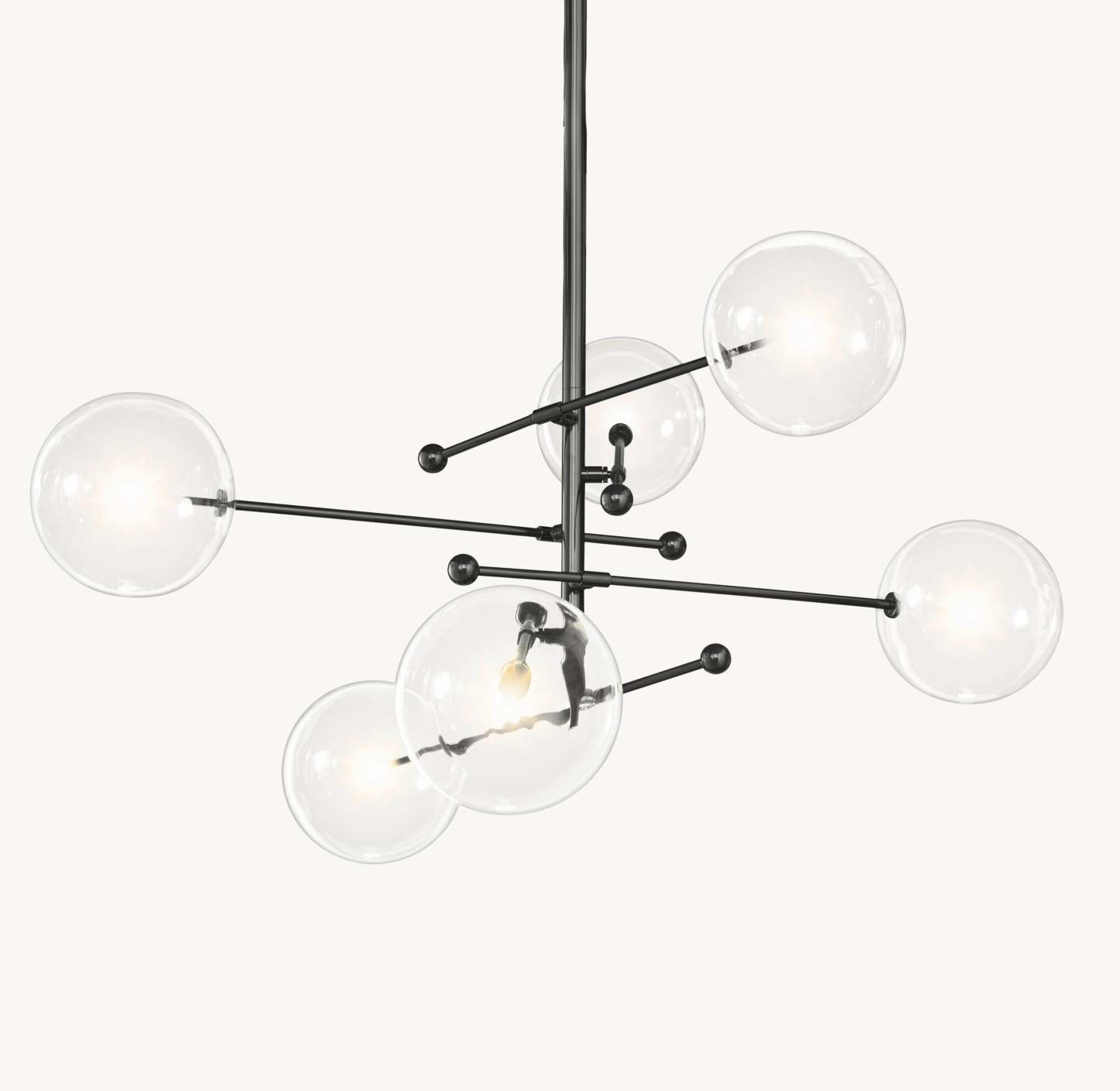 55 Inch Sputnik Globe Glass Chandelier - Mobile