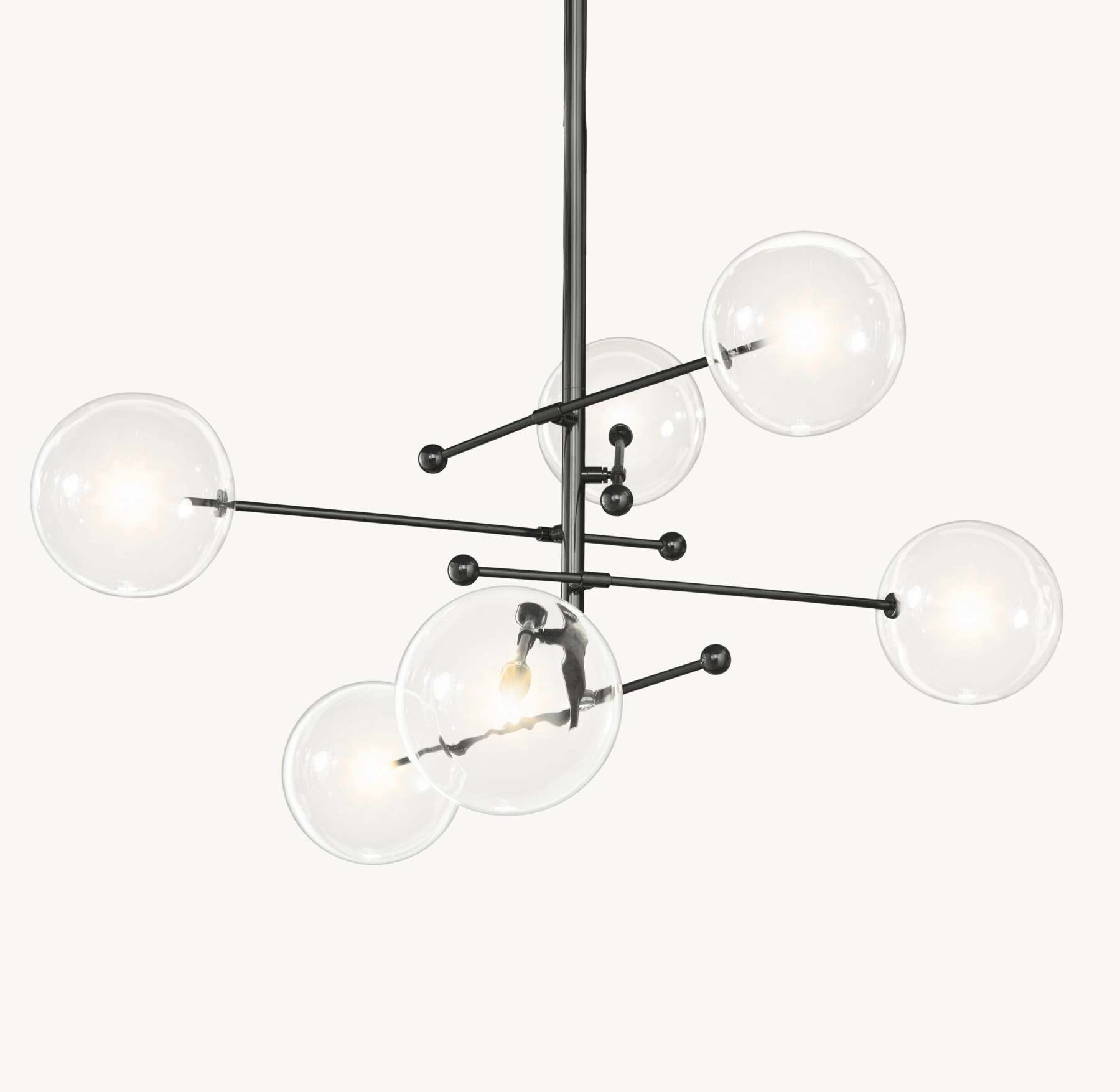 55 Inch Sputnik Globe Glass Chandelier - Mobile