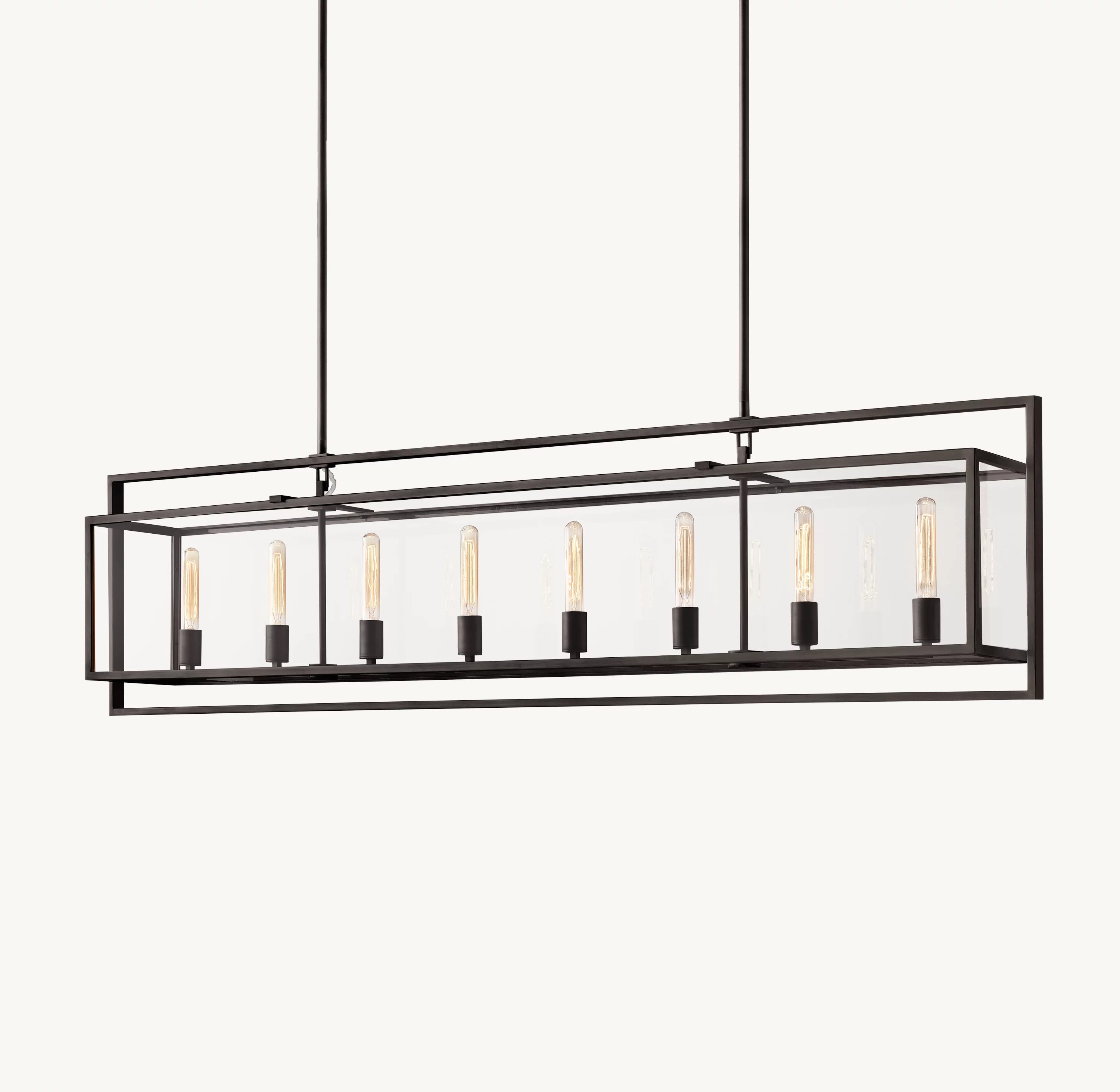 72 Inch Glass Rectangular Chandelier - Beckman