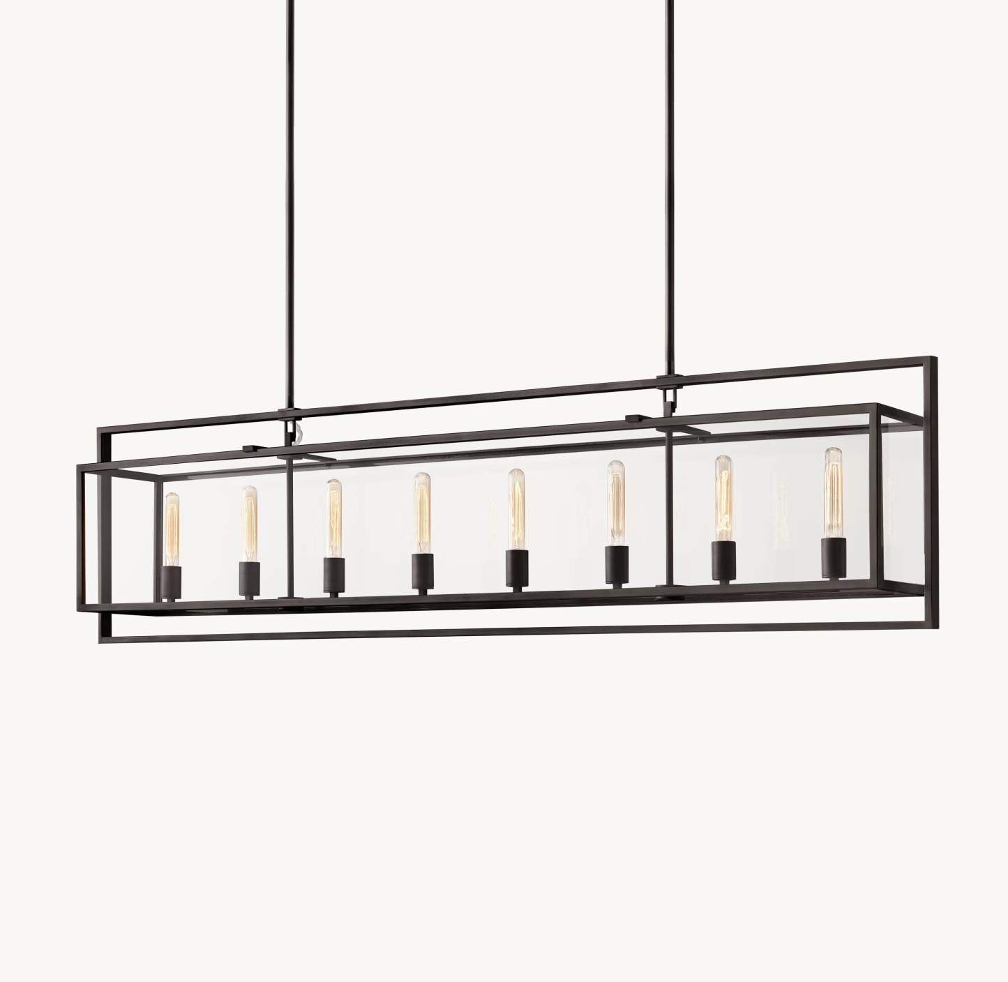 72 Inch Glass Rectangular Chandelier - Beckman