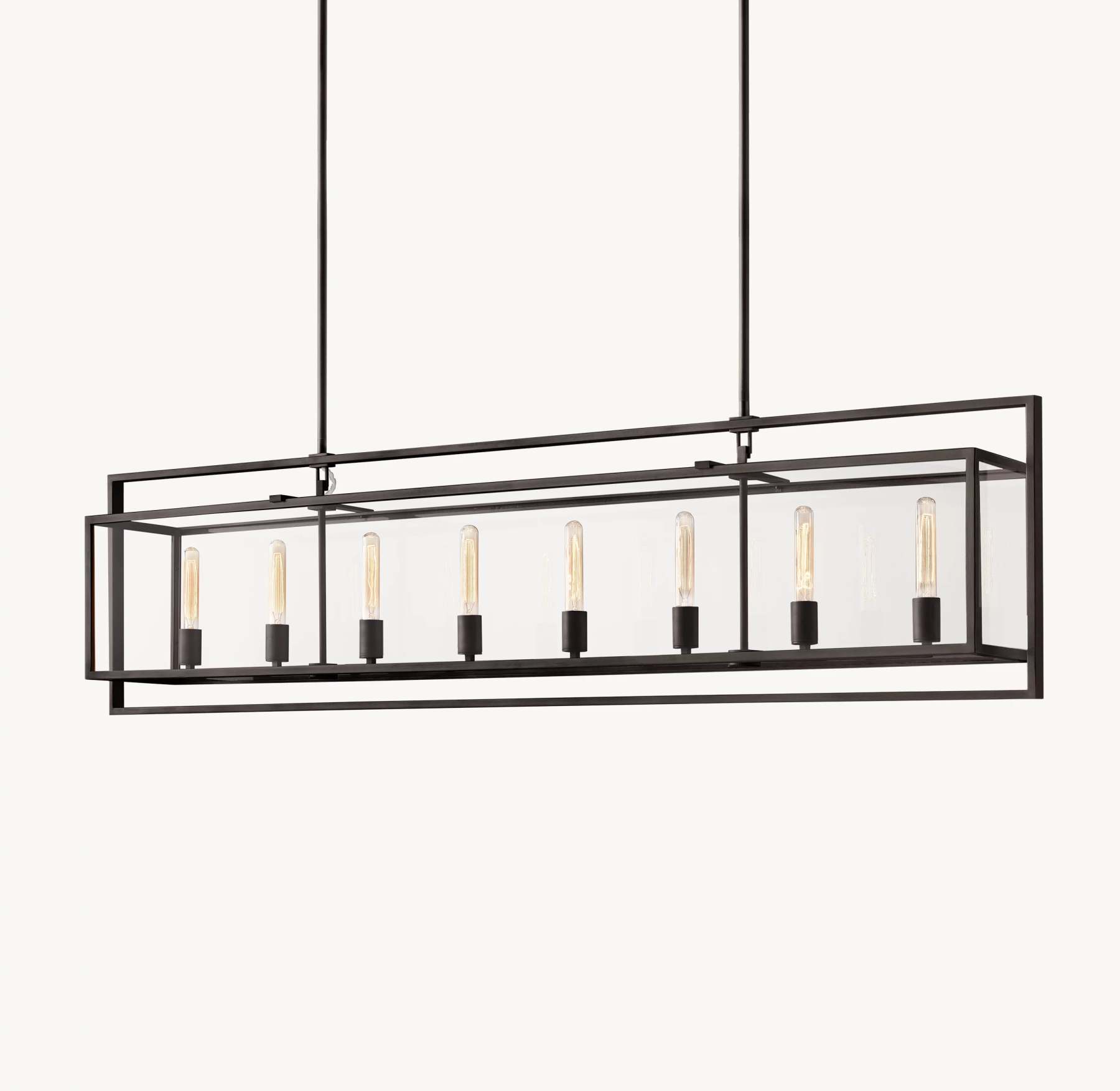 72 Inch Glass Rectangular Chandelier - Beckman