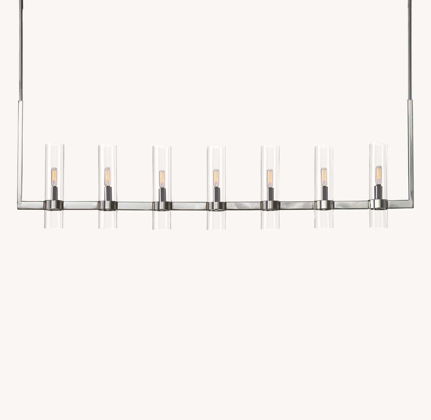 59 Inch Cylindrical Glass Candle Linear Chandelier - Ravelle