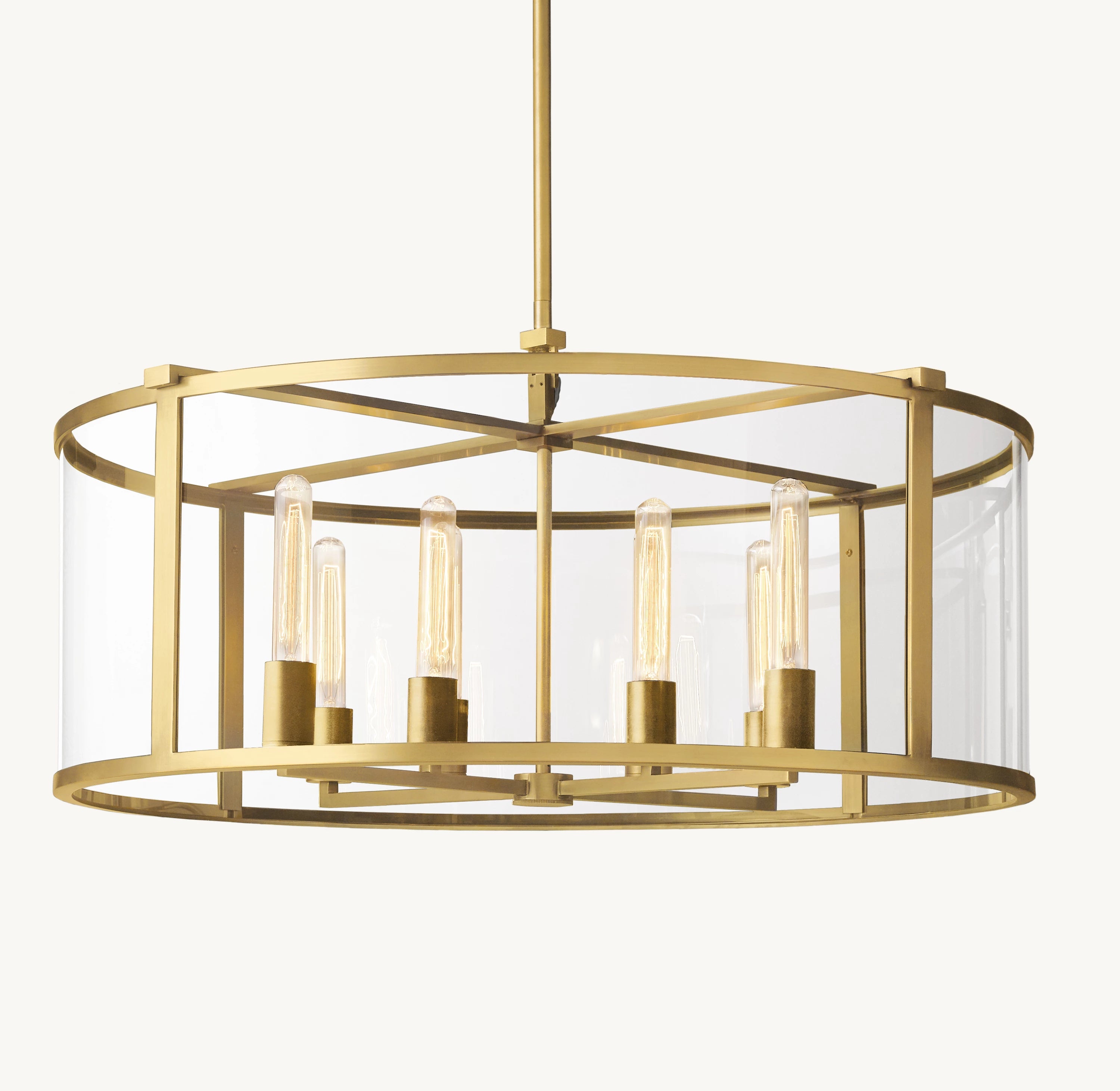 33 Inch Glass Drum Chandelier - Beckman