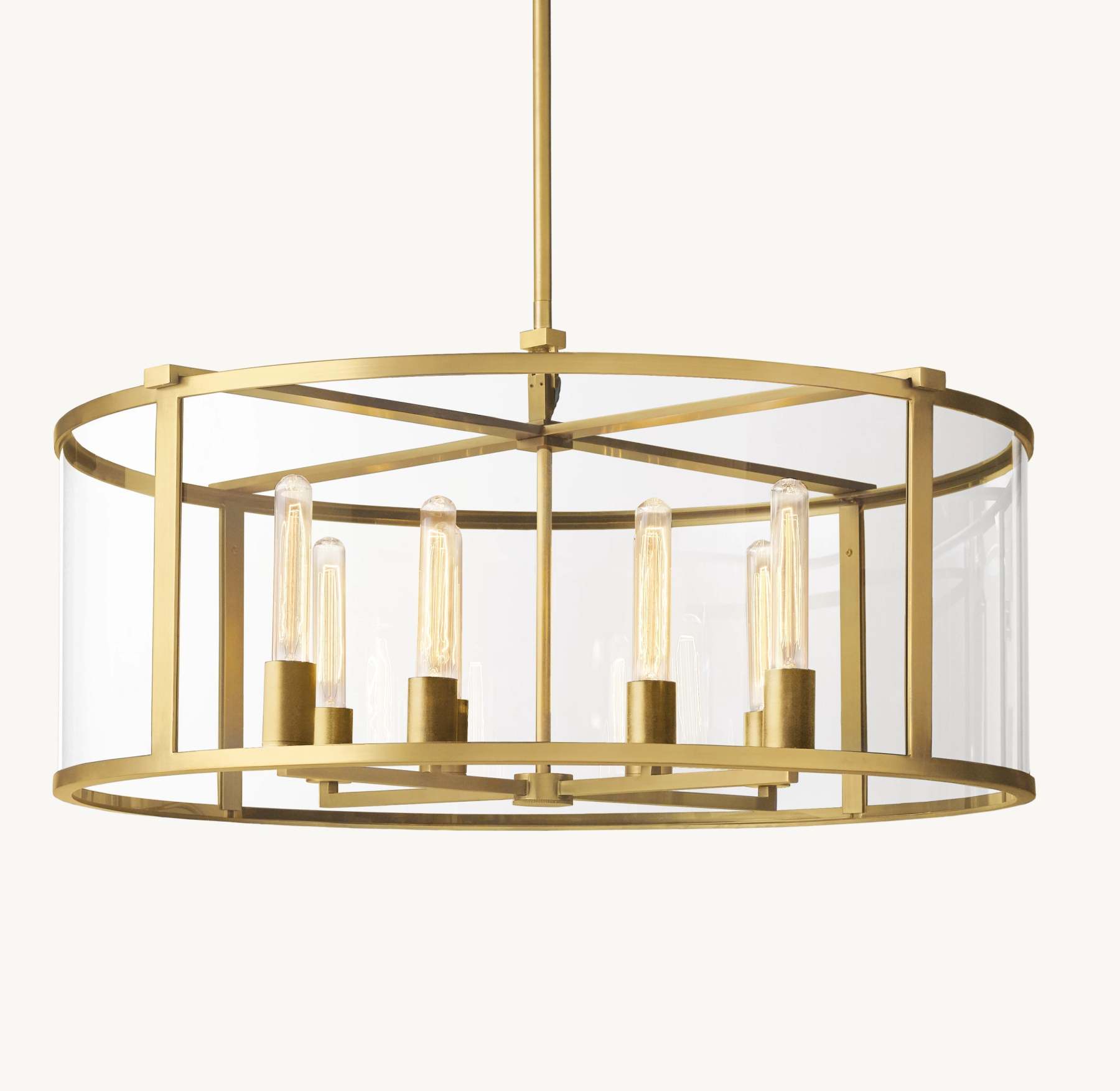 33 Inch Glass Drum Chandelier - Beckman