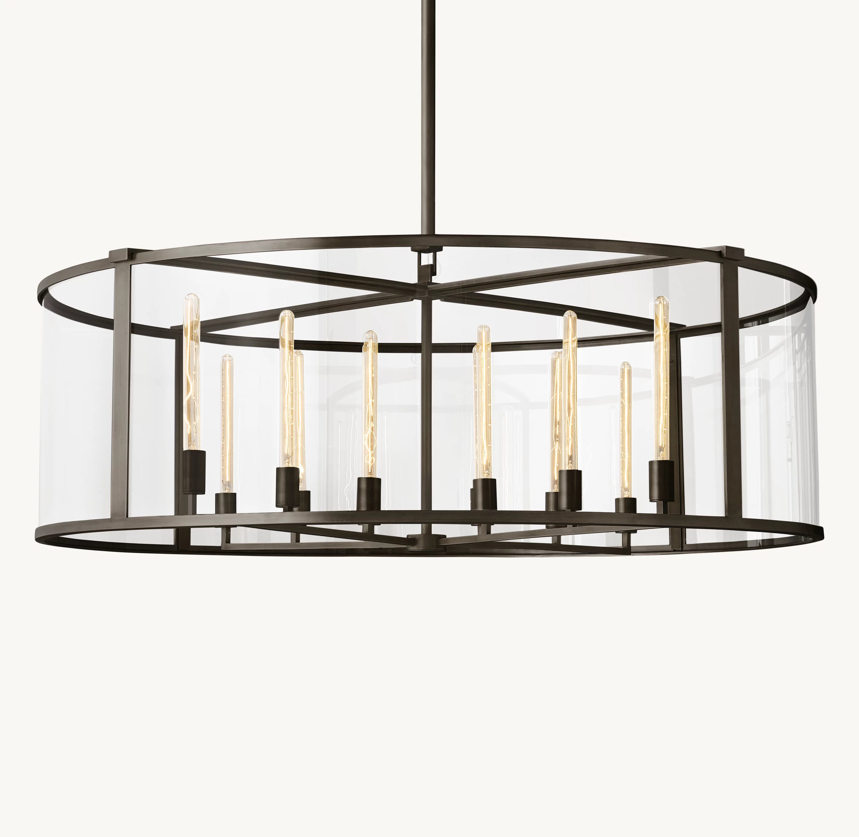 55 Inch Glass Drum Chandelier - Beckman