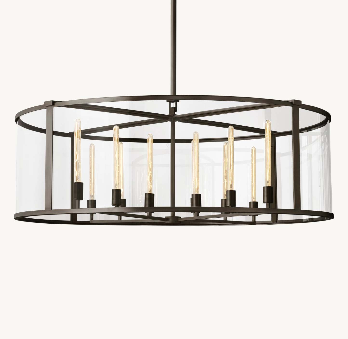 55 Inch Glass Drum Chandelier - Beckman